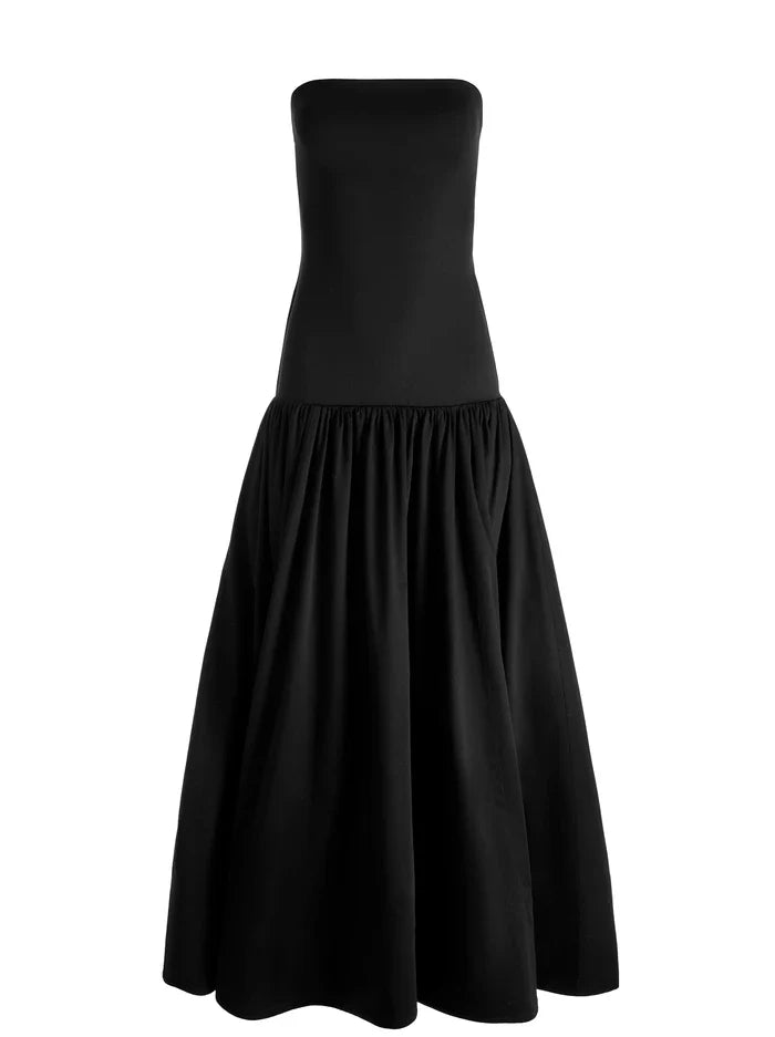 Alice & Olivia Oriana Drop Waist Midi Dress