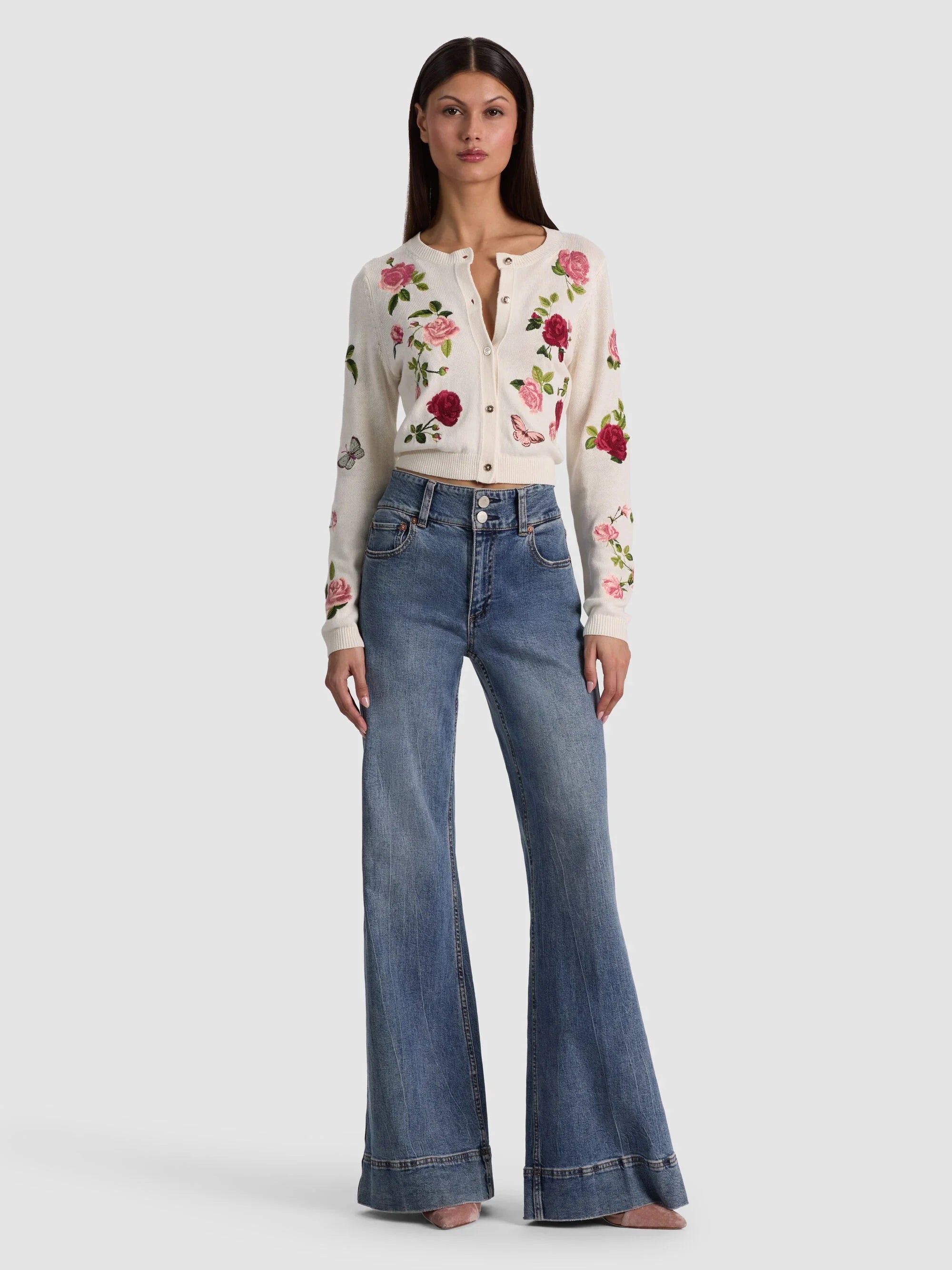 Alice + Olivia Dollie Cardigan - Off White