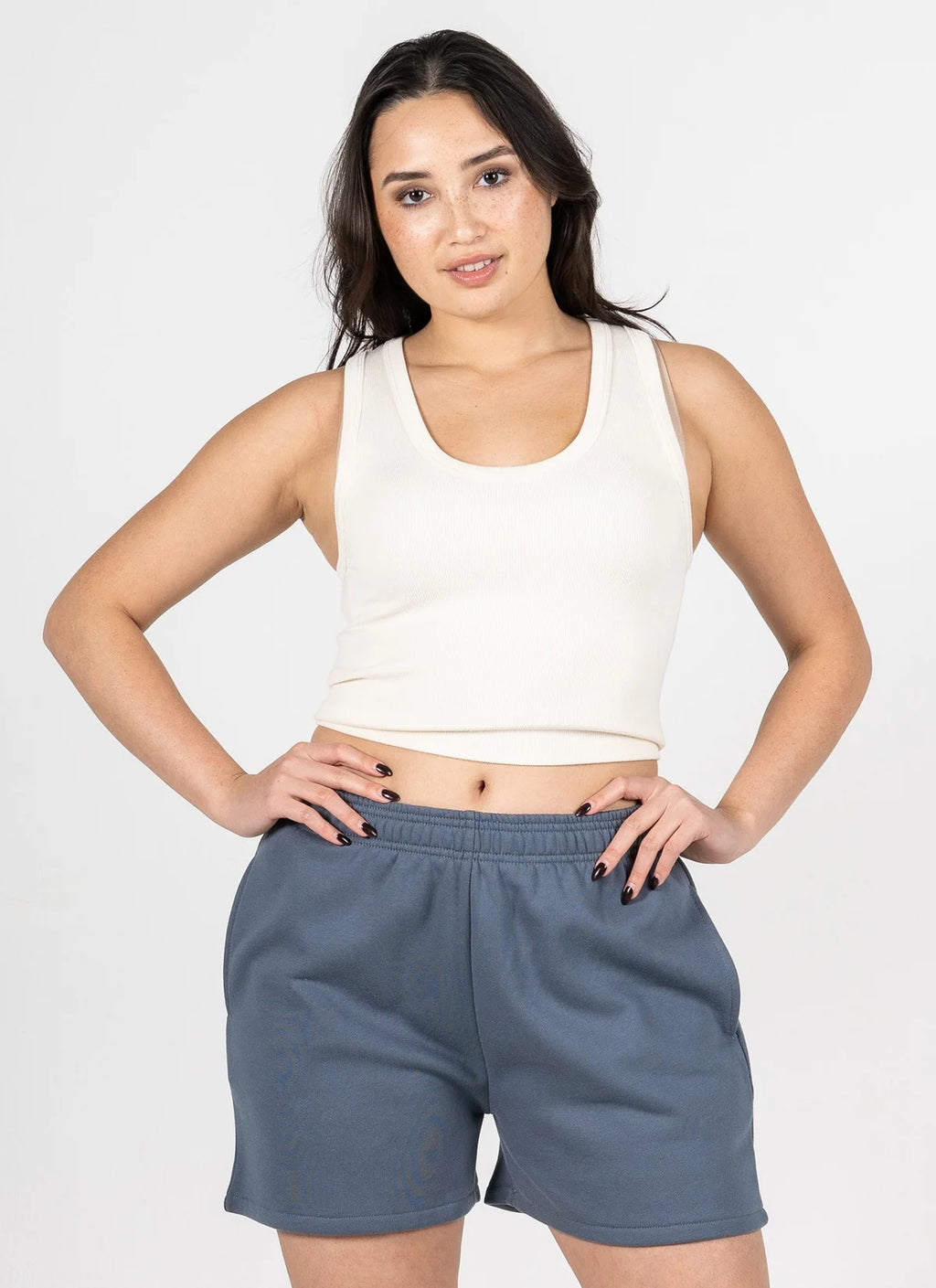 C'est Moi BAMBOO RIB DEEP SCOOP NECK TANK