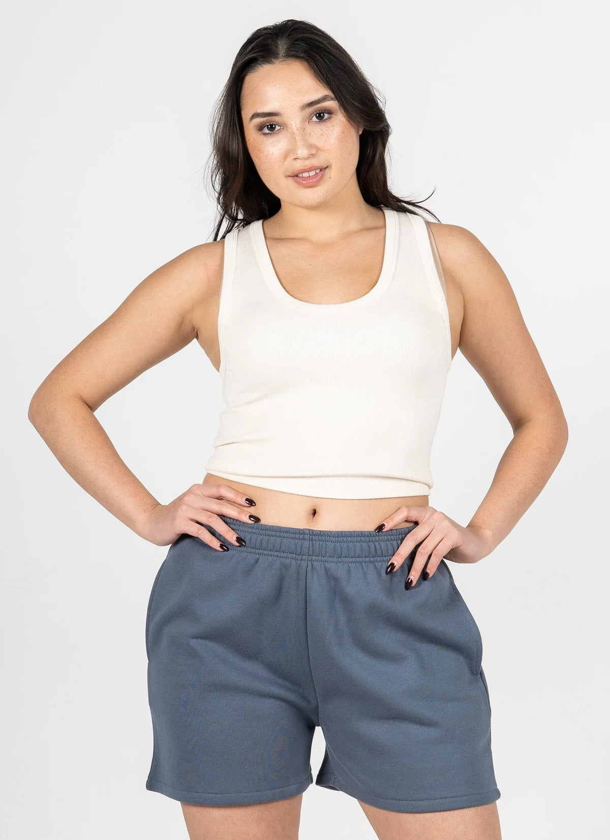 C'est Moi BAMBOO RIB DEEP SCOOP NECK TANK
