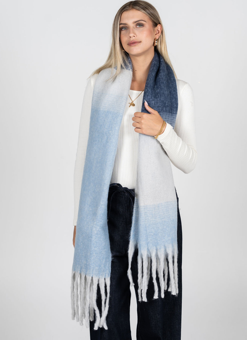 C'est Moi Checked Pattern Scarf