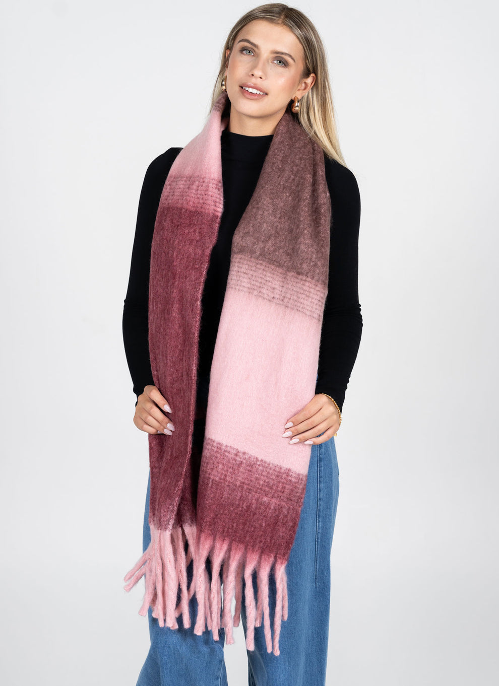 C'est Moi Checked Pattern Scarf