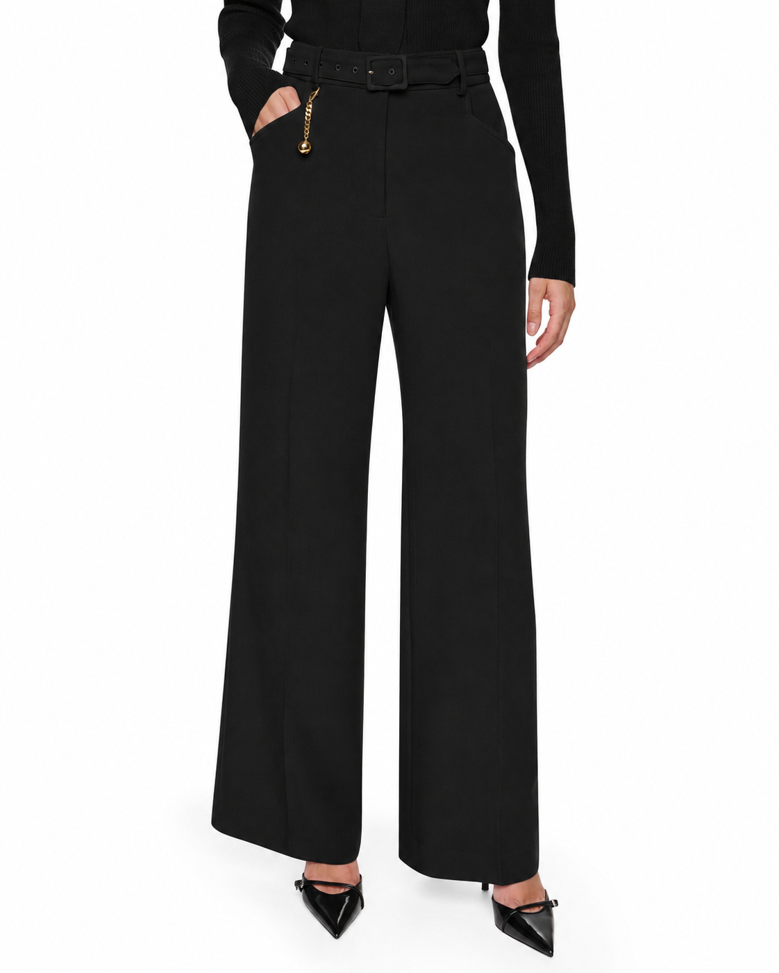 Sonia Rykiel High-waist straight belted pant