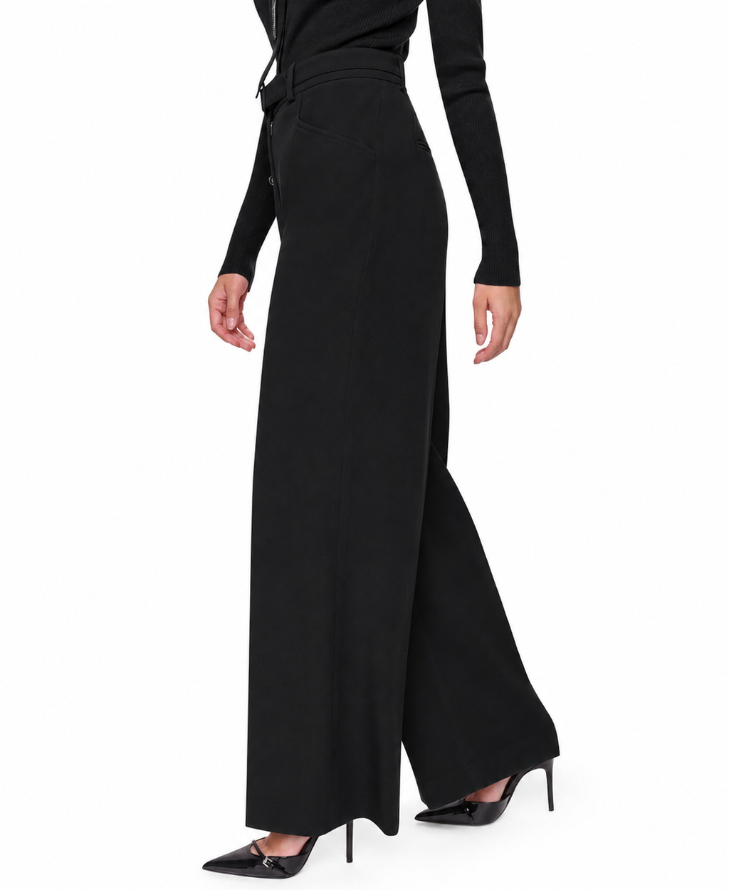 Sonia Rykiel High-waist straight belted pant