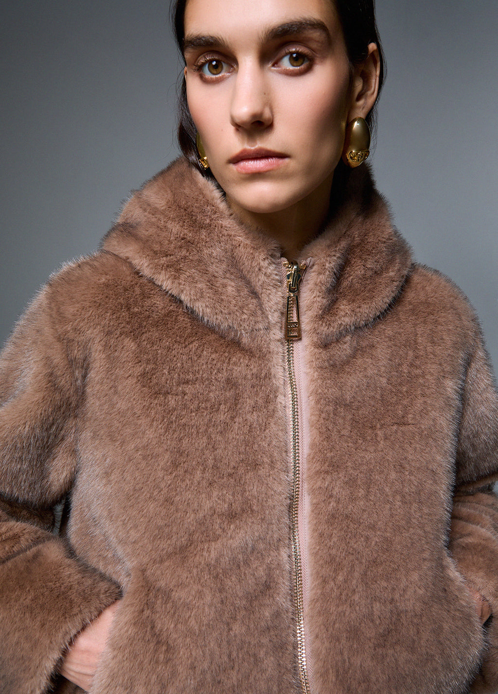 Veste teddy réversible Liu Jo Sport - Light Glace/Beige