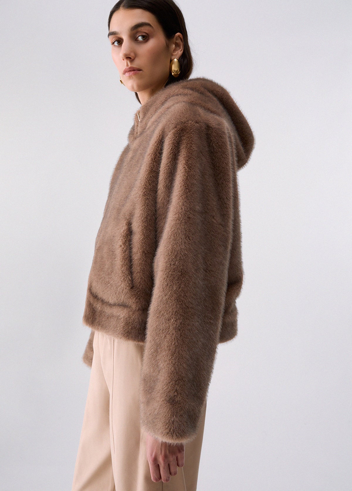 Liu Jo Sport Reversible Teddy Jacket - Light Glace/Beige