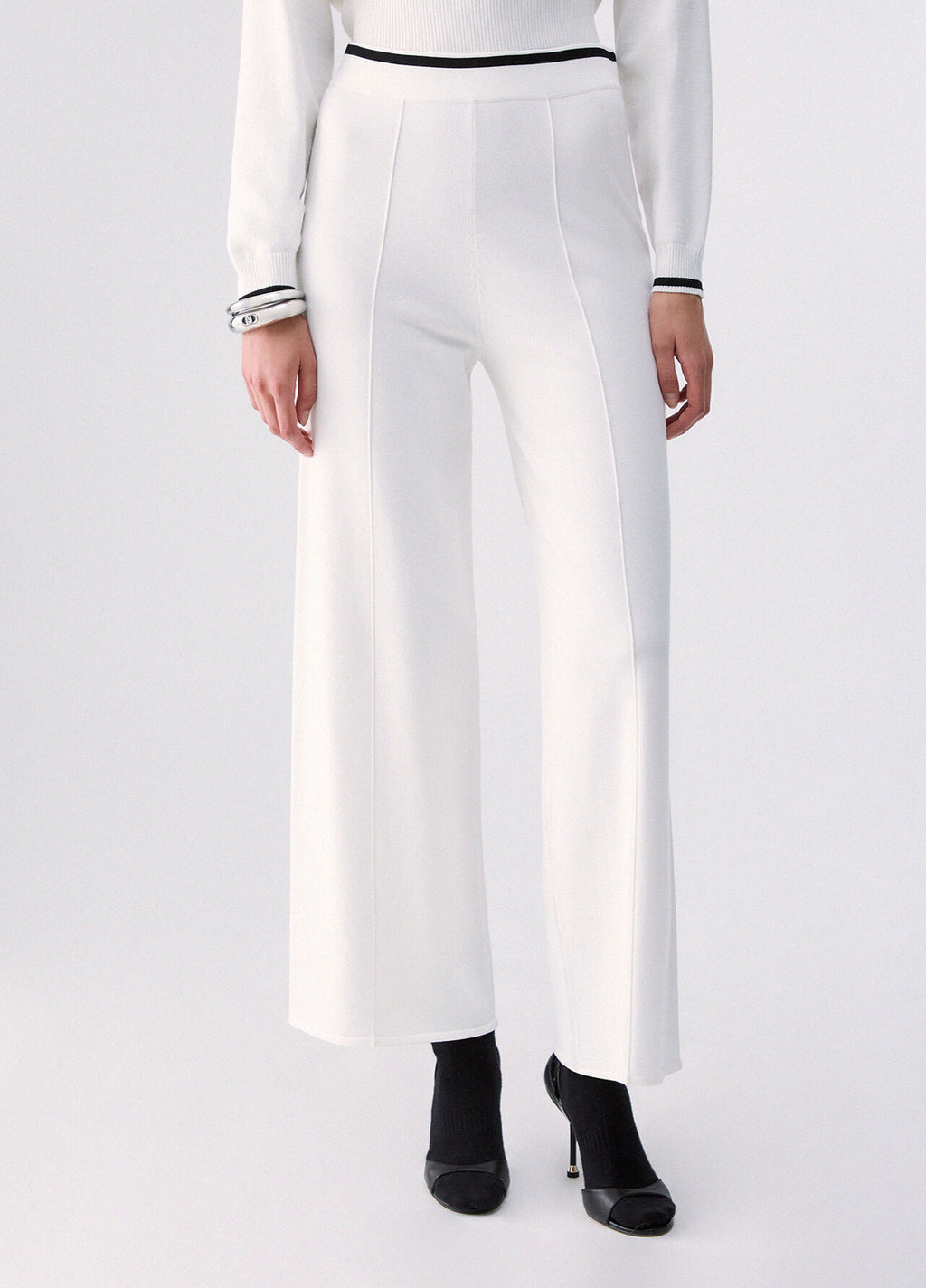 Liu Jo Sport Pantalon en maille - Laine blanche
