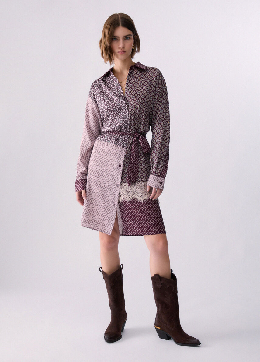 Robe-chemise en sergé blanc Liu Jo White - Mix Big Sm Geo