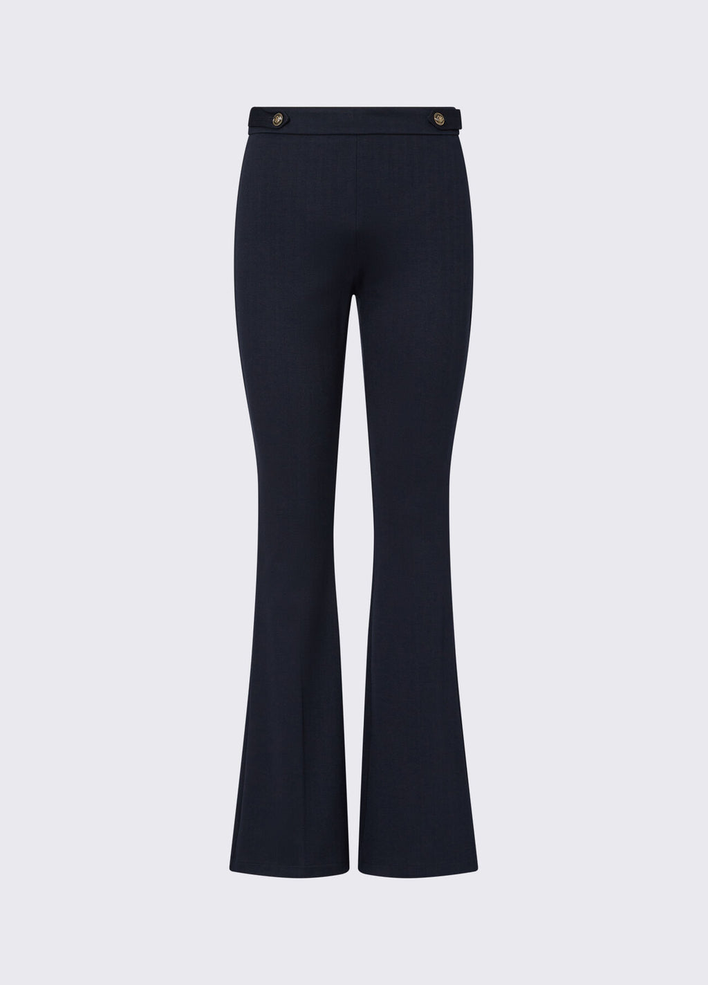 Liu Jo White Flare Pants in Punto Milano - Nuit Noir