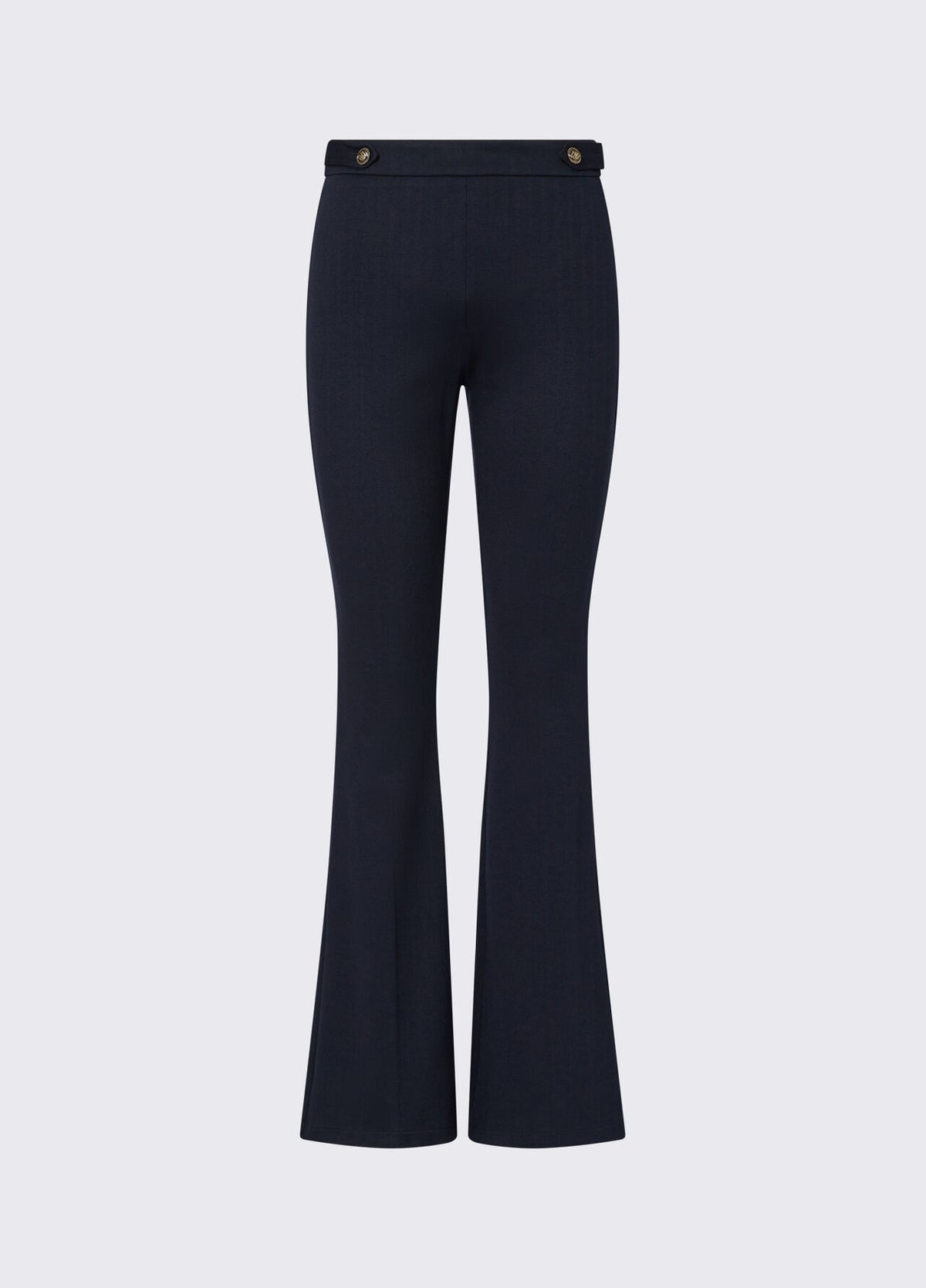 Liu Jo White Flare Pants in Punto Milano - Nuit Noir