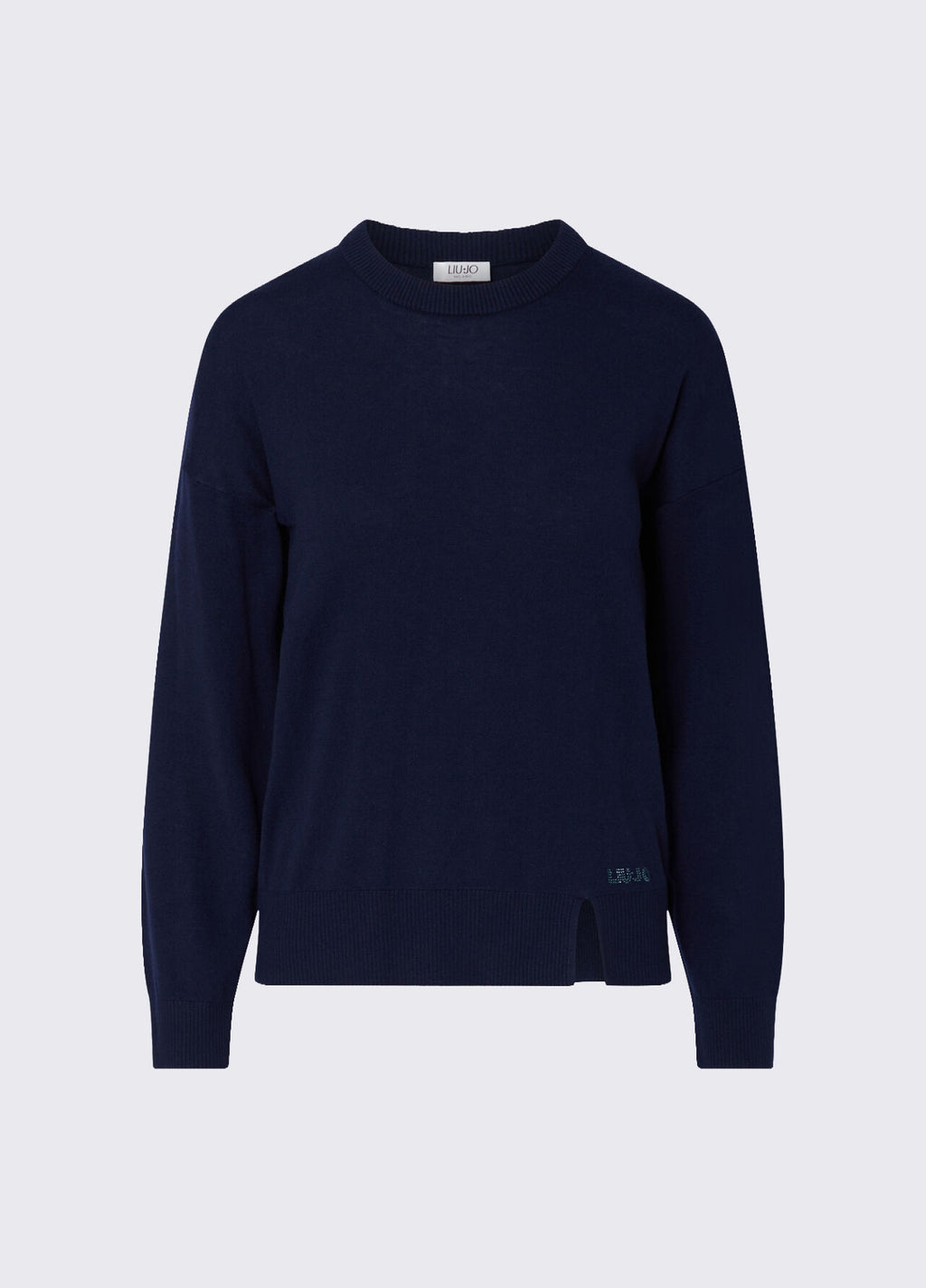 Liu Jo White Wool Blend Sweater - Nuit Noir/Dark Blue