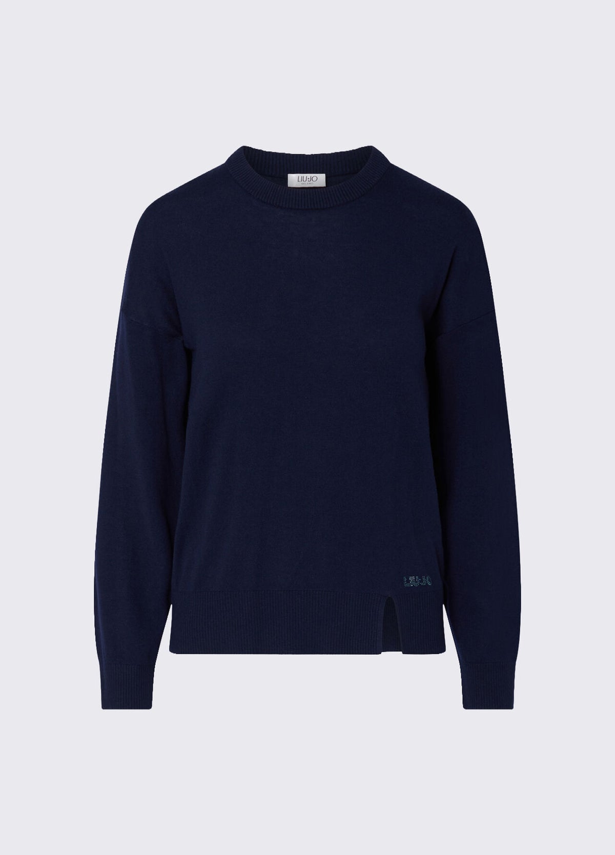 Liu Jo White Wool Blend Sweater - Nuit Noir/Dark Blue