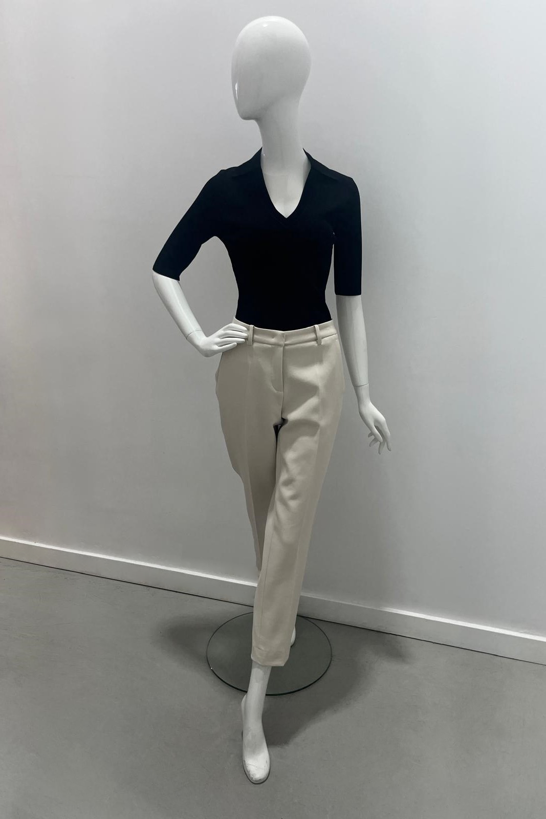 Cambio Krystal Pant Light Chrome