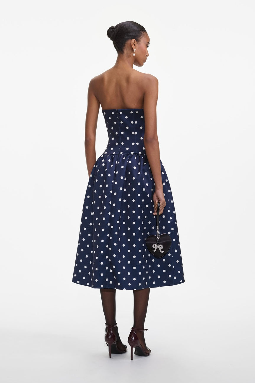 Robe midi en satin Self-Portrait