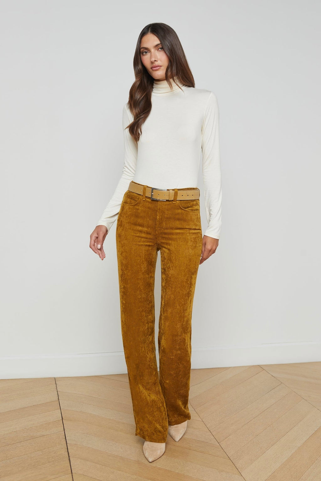 Pantalons à jambes larges côtelés L'Agence Scottie