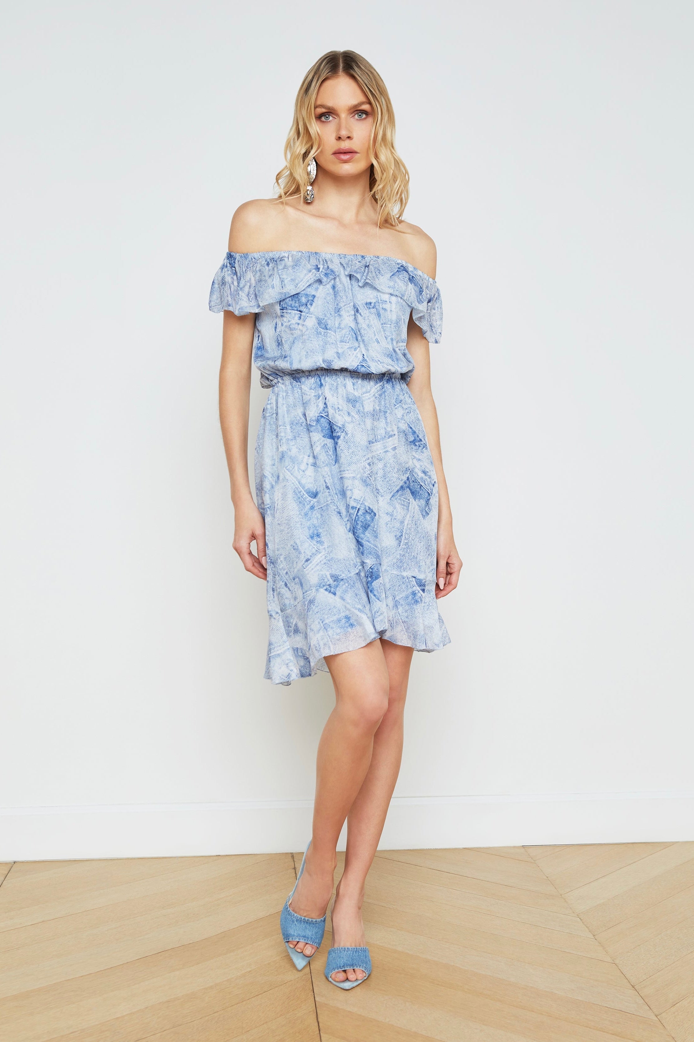 Robe en soie à épaules dénudées L'Agence Leonie