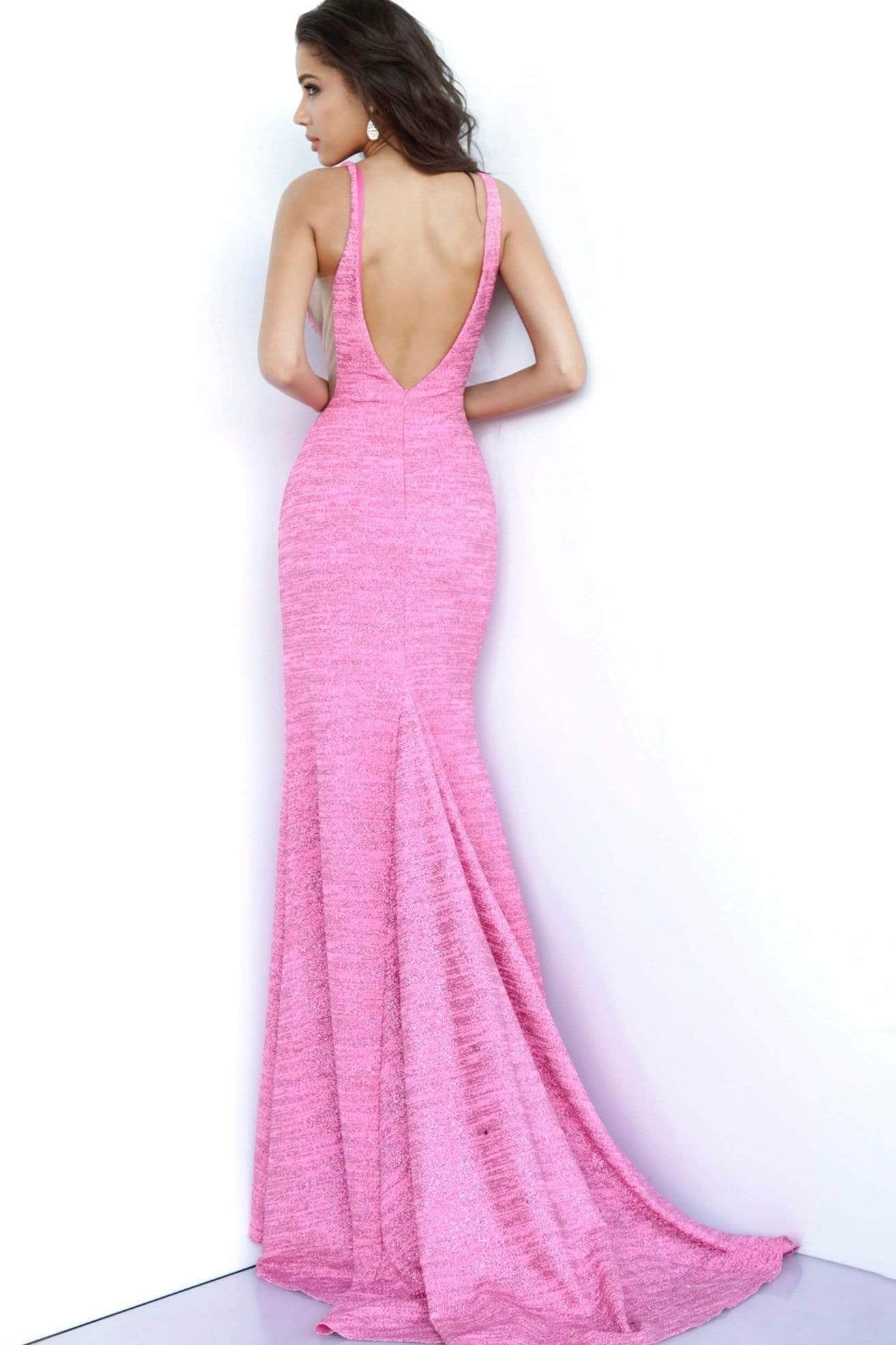 Robe longue ajustée Jovani en V avec fente haute