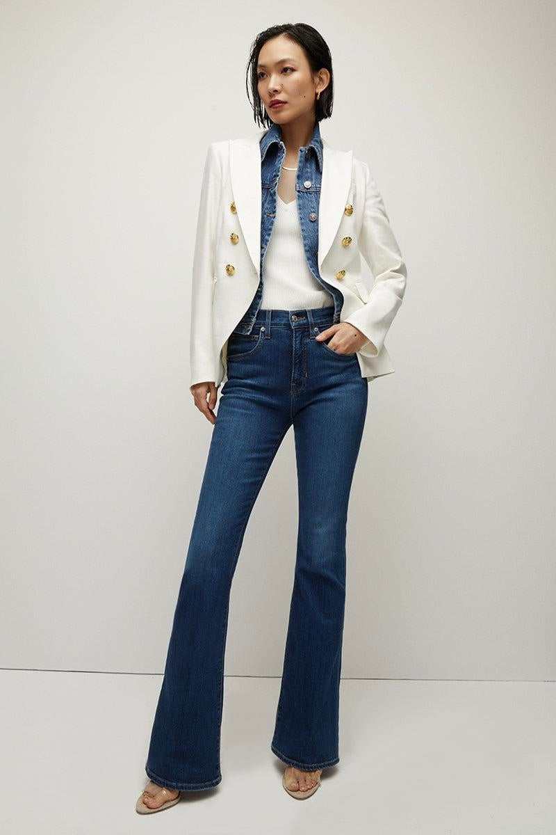 Veronica Beard Miller Dickey Jacket Off-White Gold