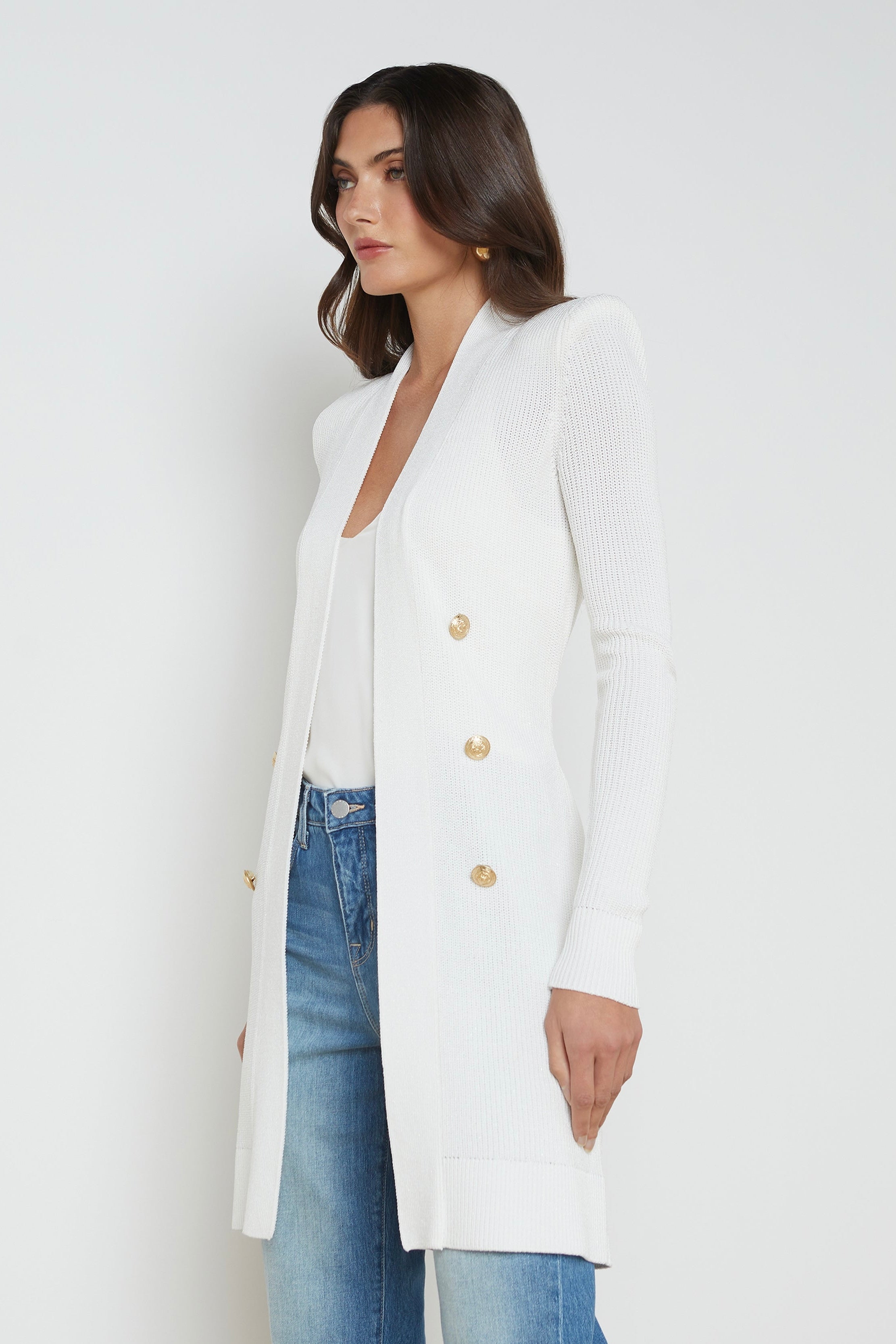 L’Agence Noe Double-Breasted Cardigan