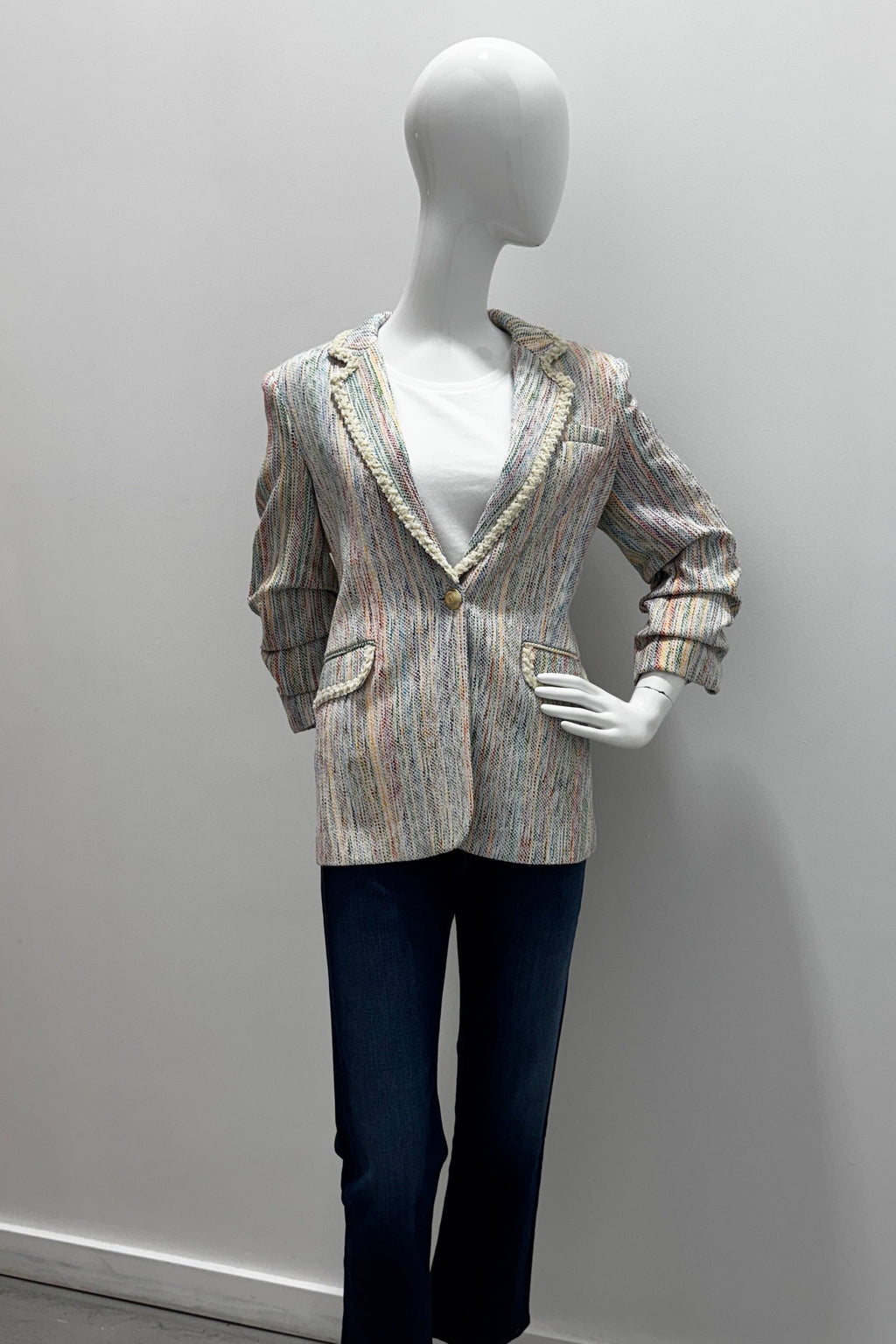 Cinq A Sept Prism Tweed Khloe Blazer Multi