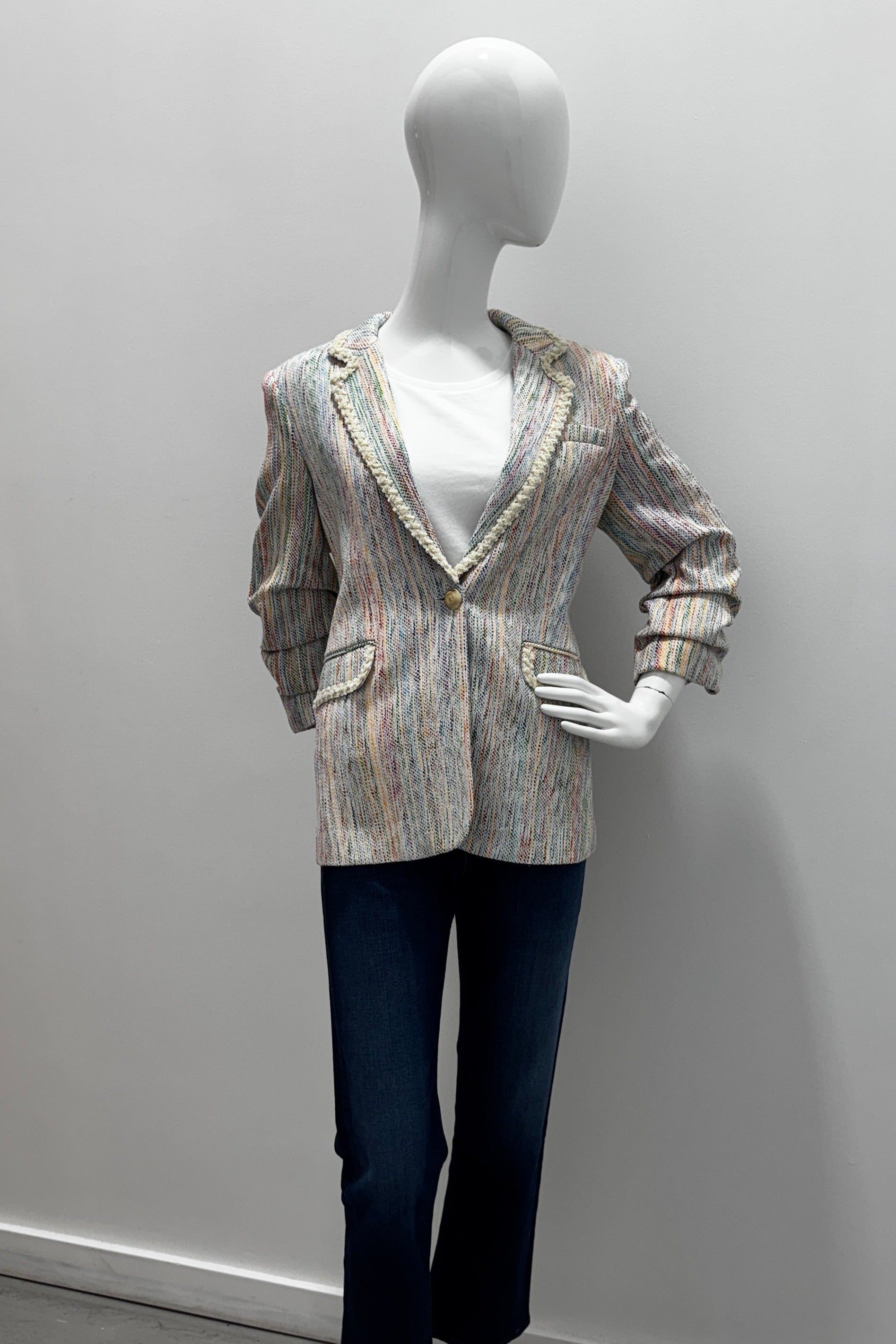 Cinq A Sept Prism Tweed Khloe Blazer Multi