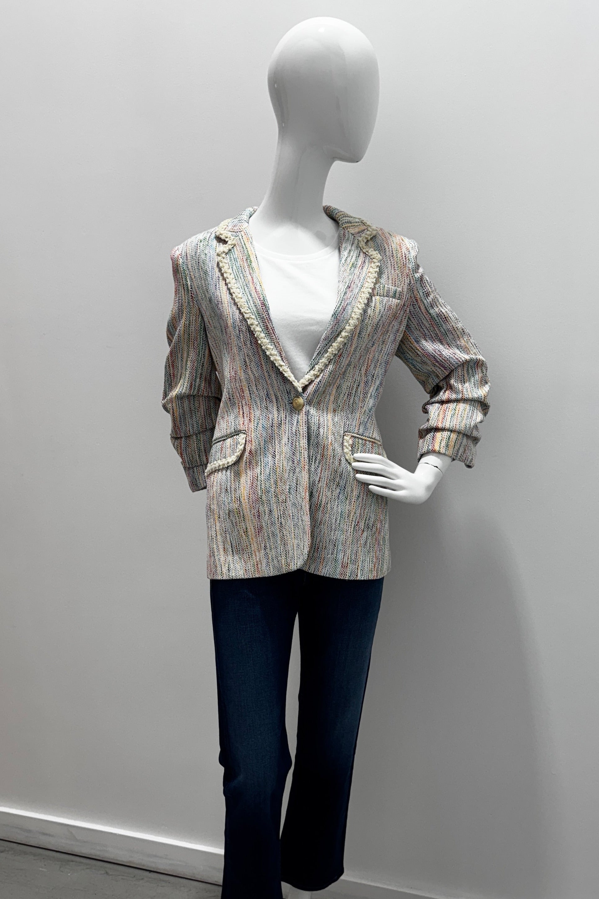 Cinq A Sept Prism Tweed Khloe Blazer Multi