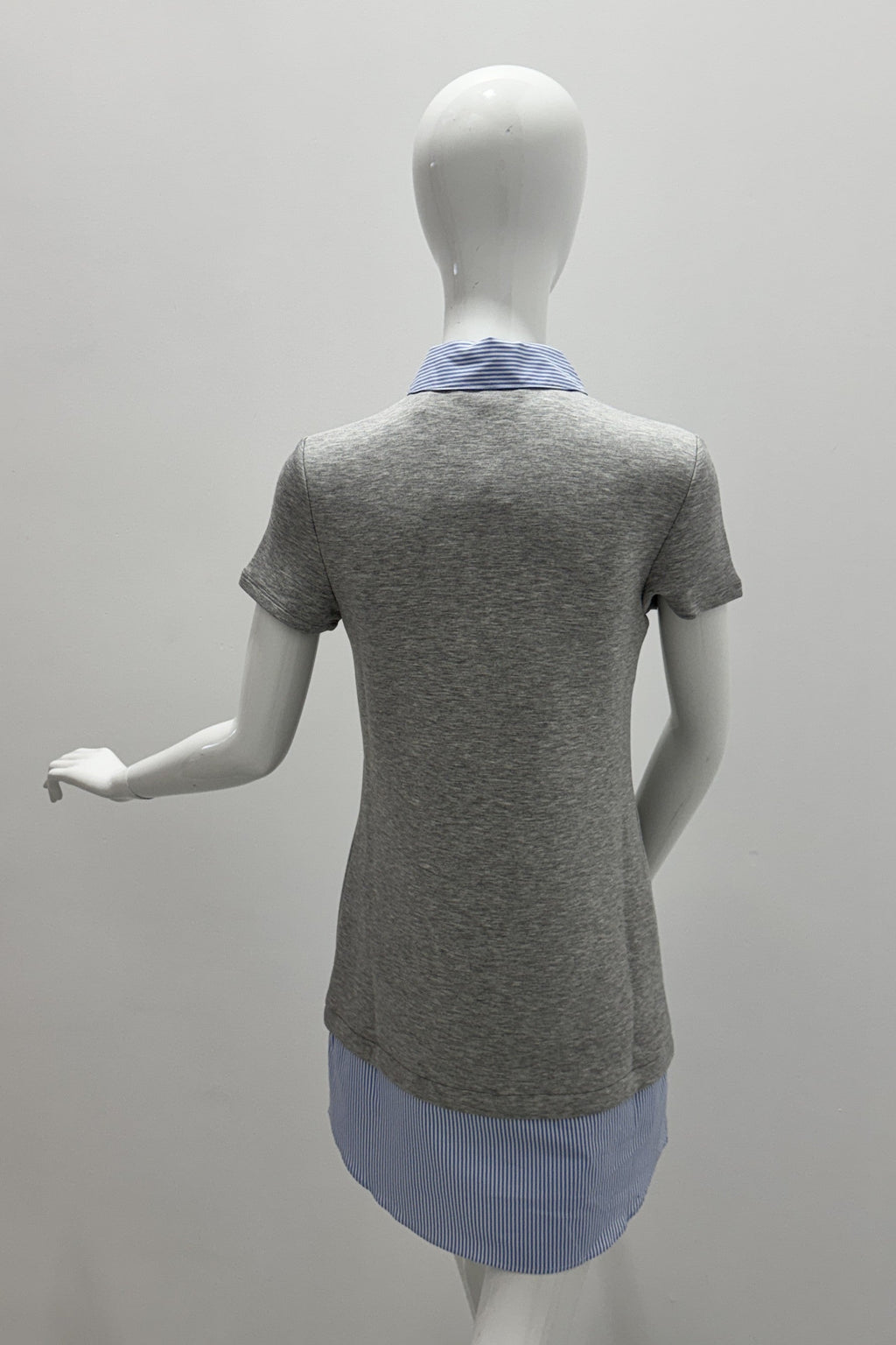 Veronica Beard Kenwood Mixed Media Dress Light Heather Grey