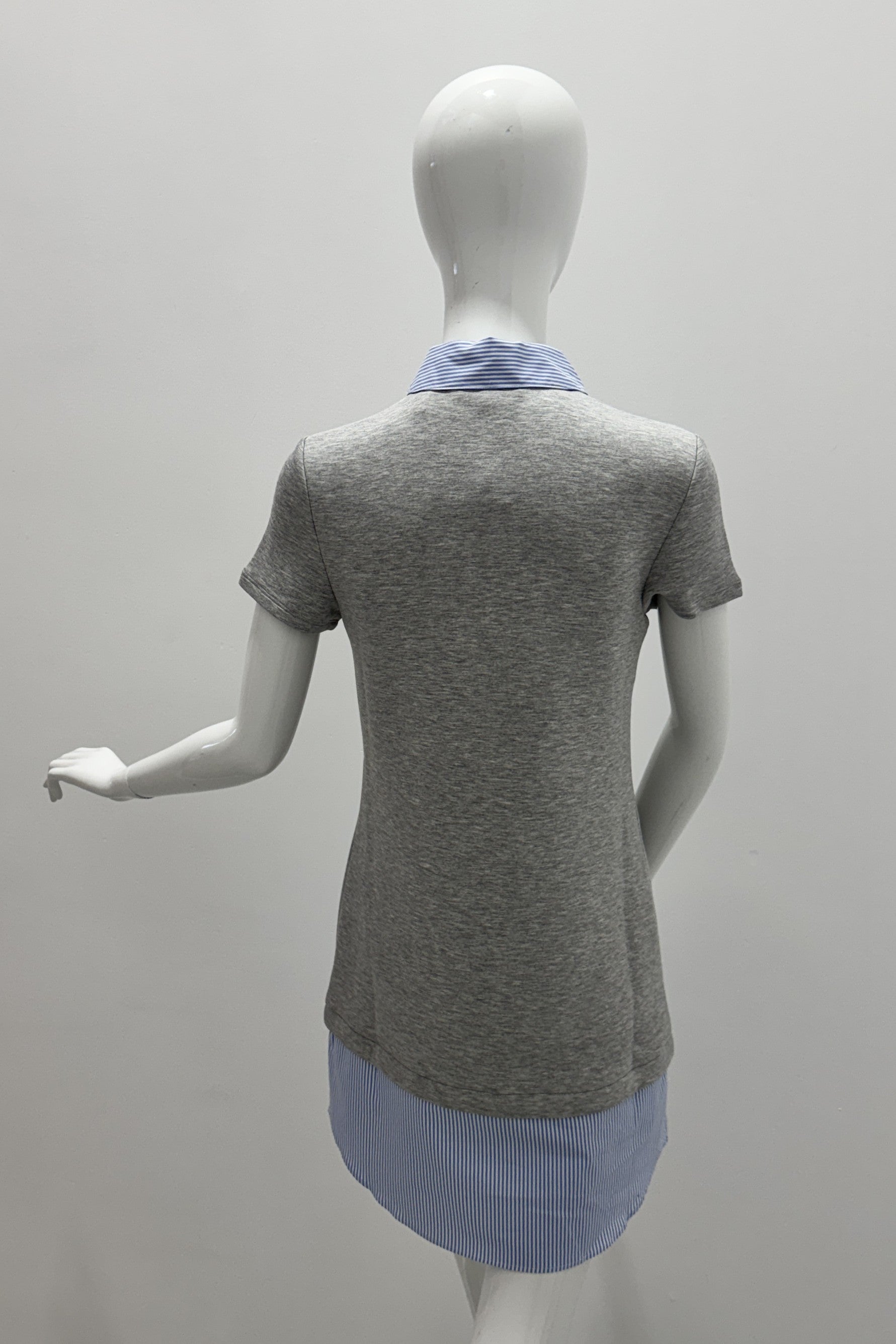 Veronica Beard Kenwood Mixed Media Dress Light Heather Grey