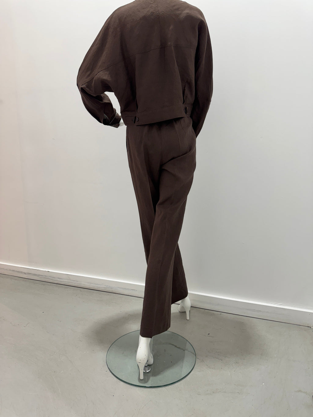 Purotatto Classic Linen Trousers Cocoa