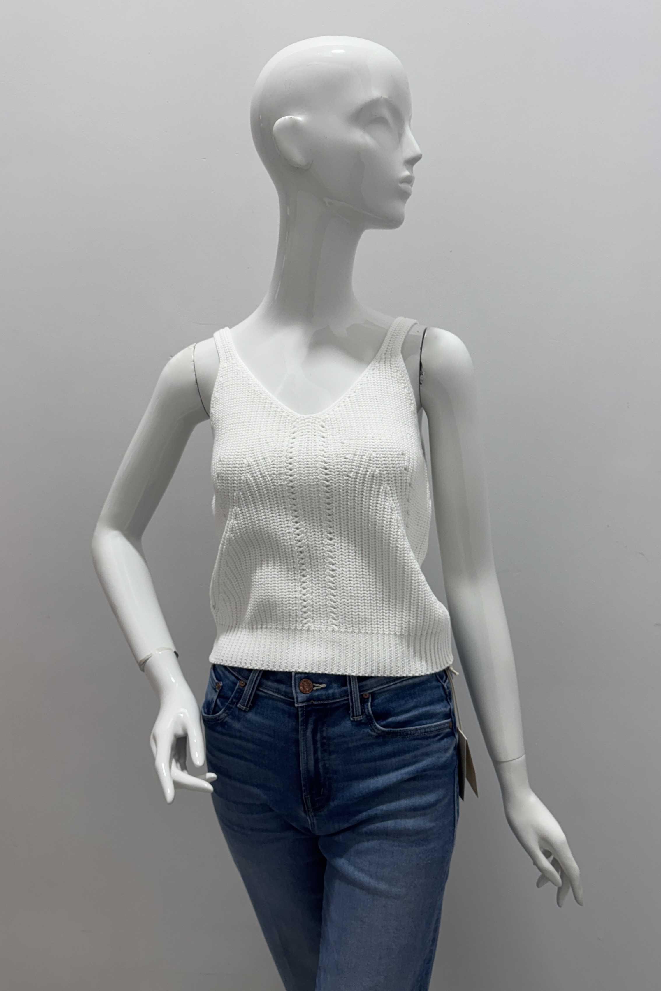 Repeat knitted knit V-Neck Tank Top