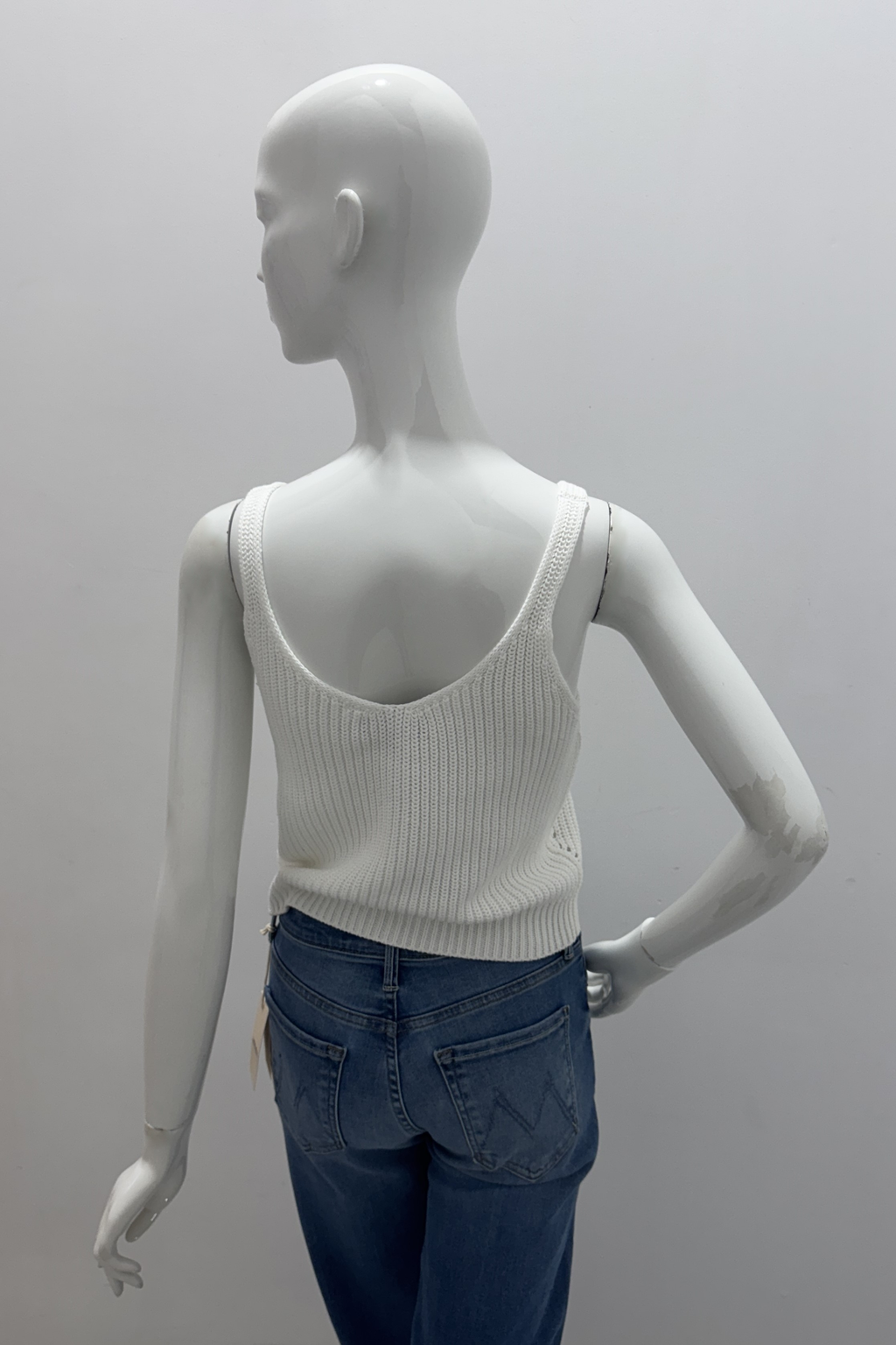 Repeat knitted knit V-Neck Tank Top