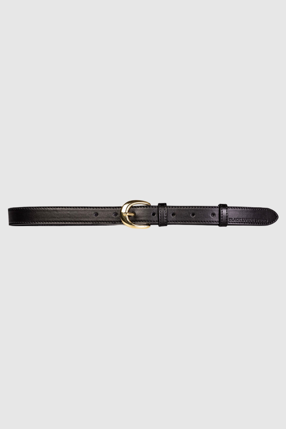Ceinture en daim noir en forme de demi-lune Studio