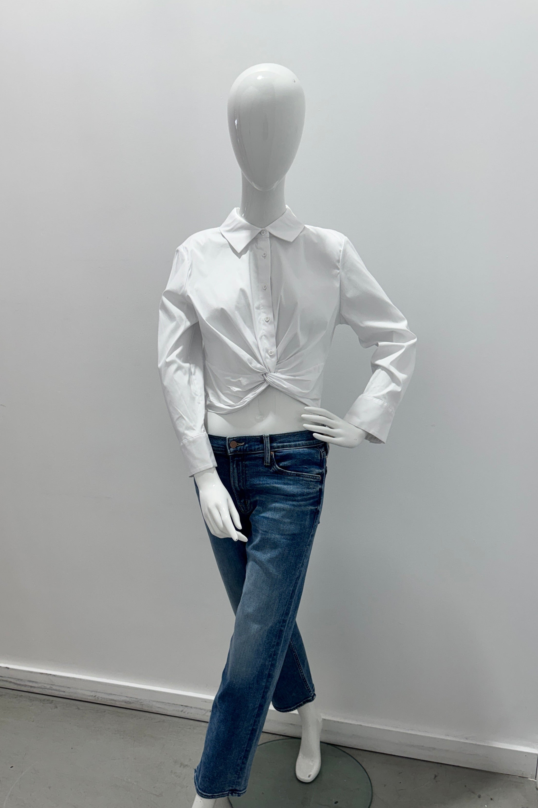 Alice + Olivia Phebe Twist Top Off-White