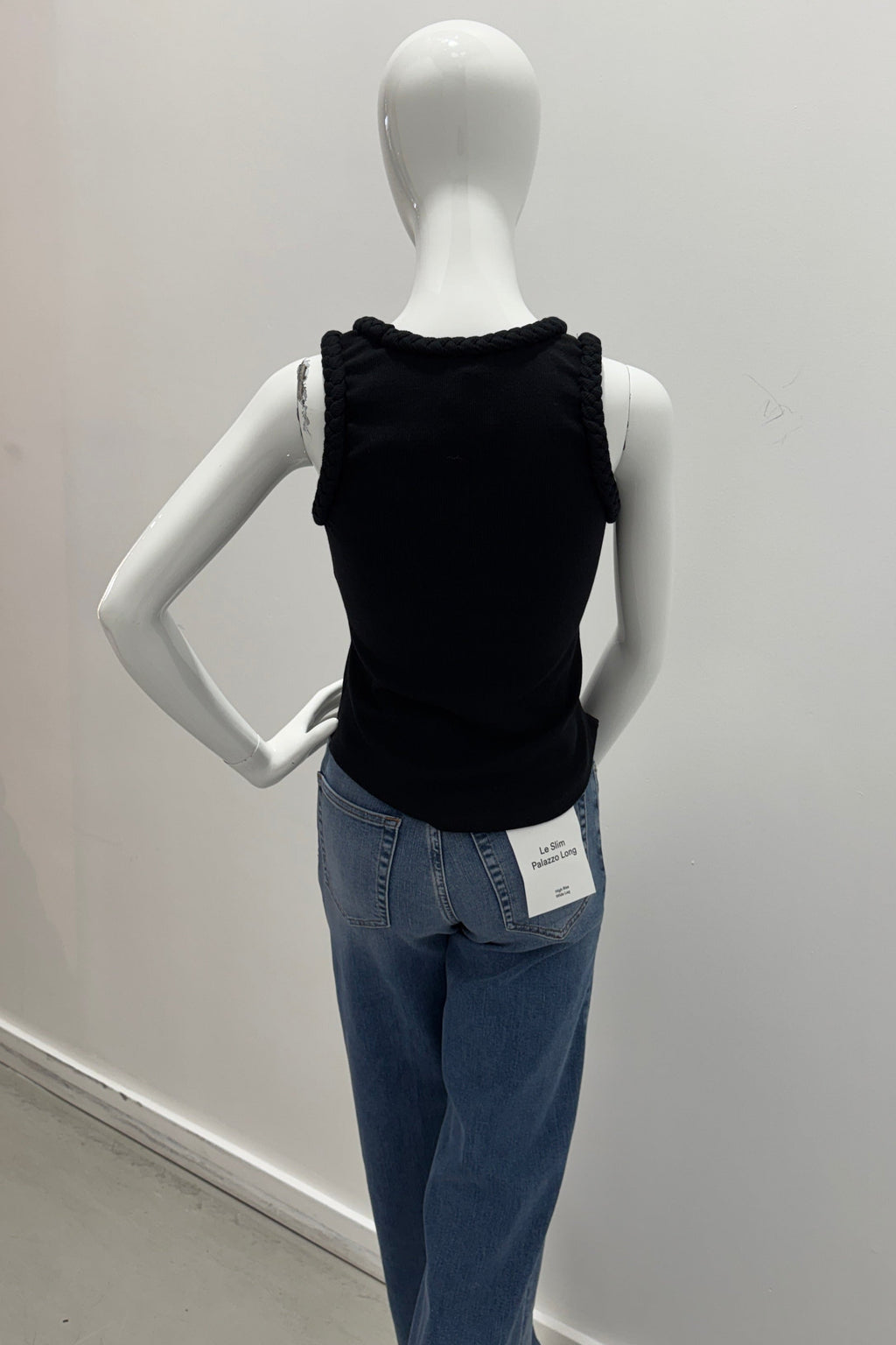 Cinq A Sept Braided Tank Top Black