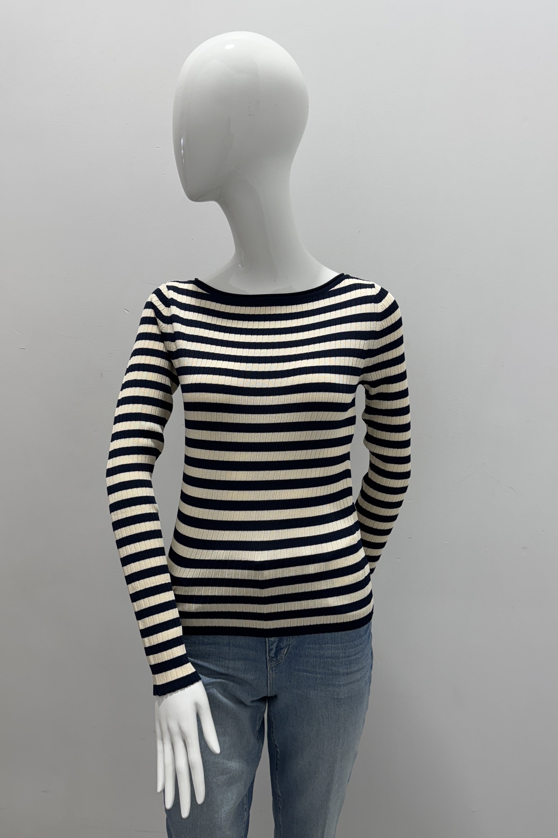 Pull rayé Twinset à manches courtes