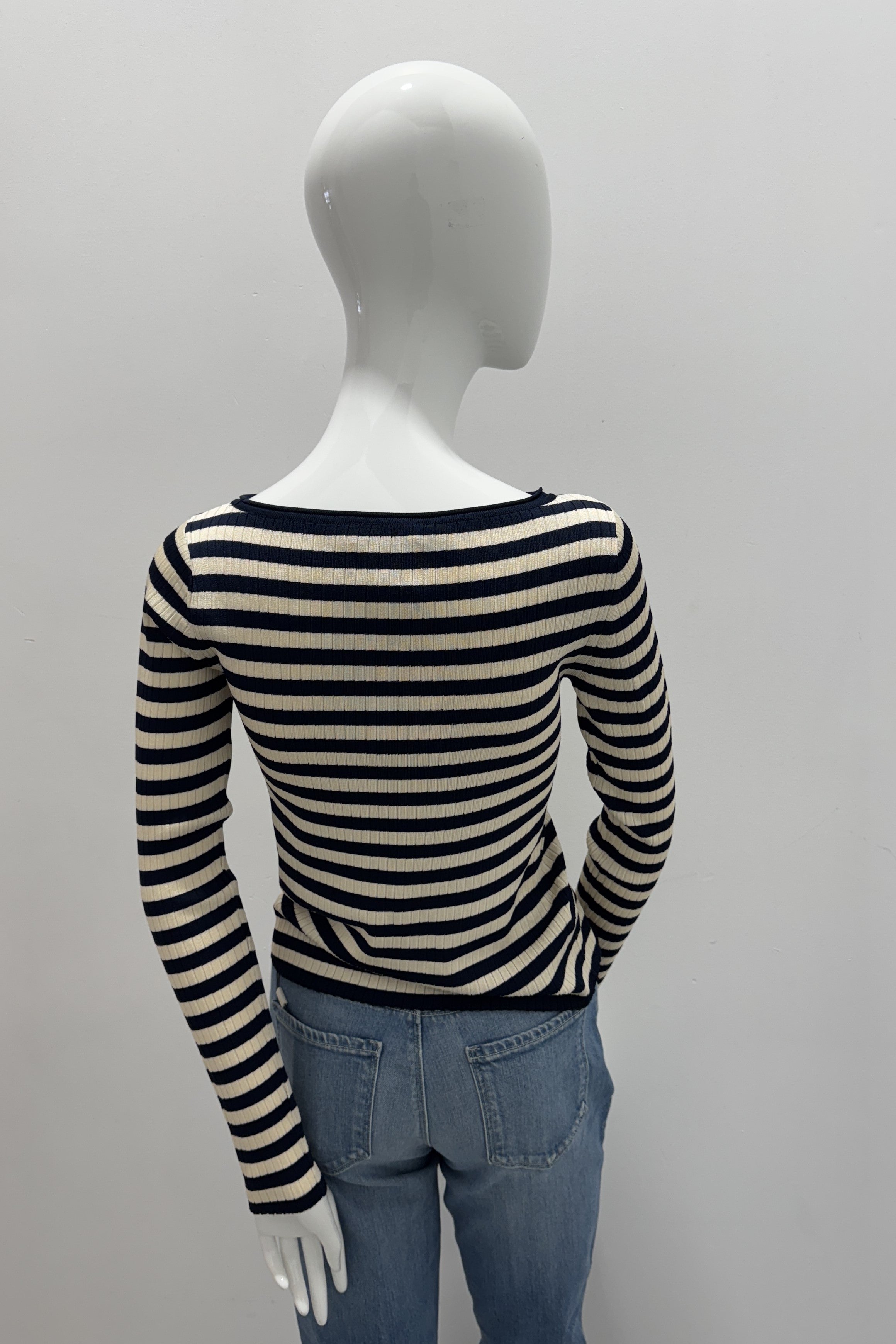 Pull rayé Twinset à manches courtes