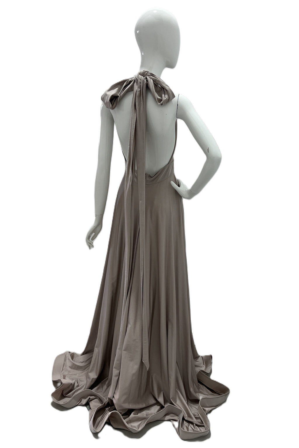 Jessica Angel Jersey Open Back Multi Tie Dress Gown