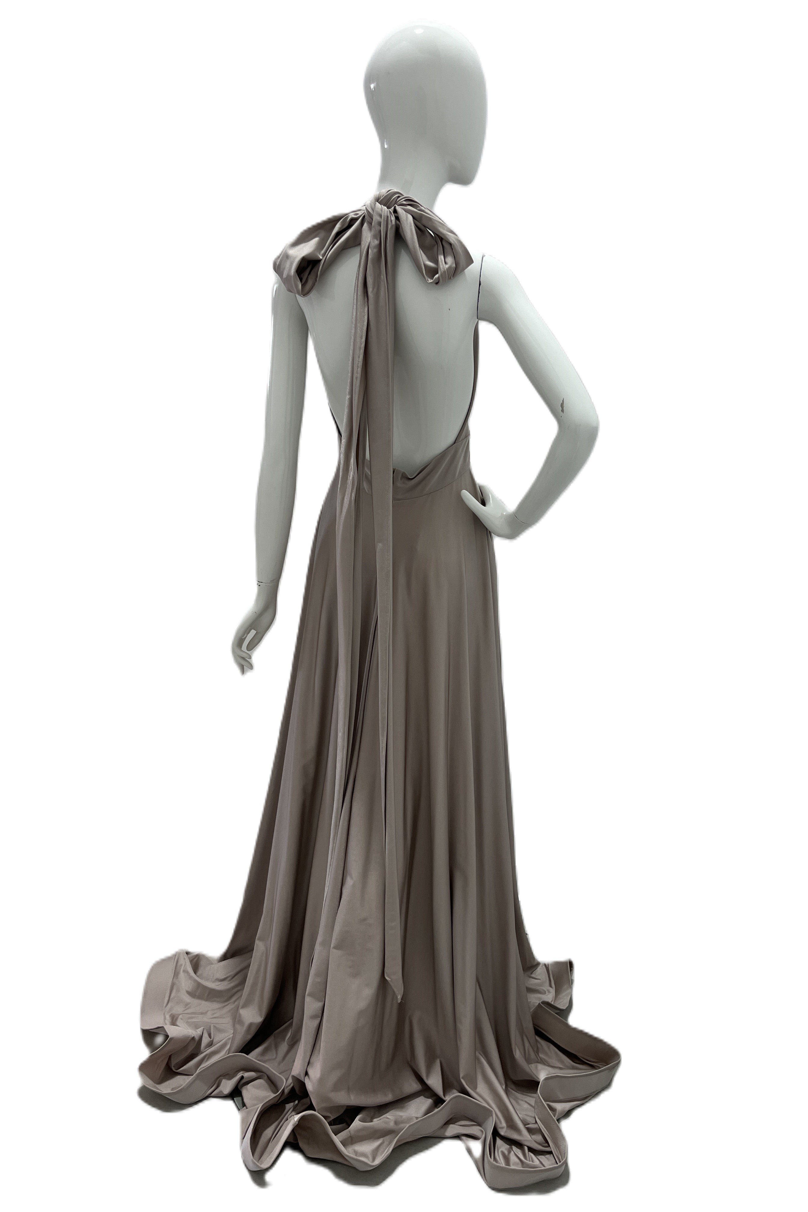 Jessica Angel Jersey Open Back Multi Tie Dress Gown