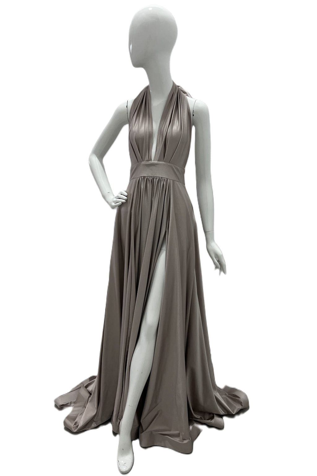 Jessica Angel Jersey Open Back Multi Tie Dress Gown