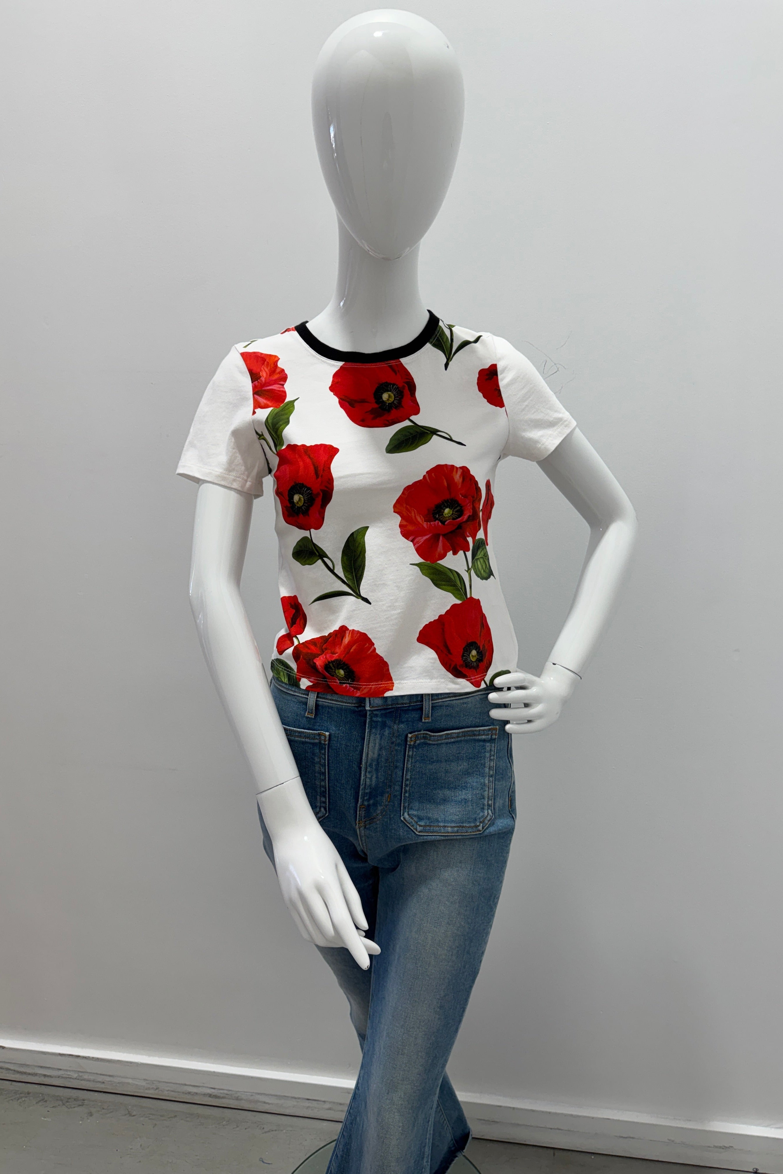 Alice + Olivia Onie Baby Ringer Tee Summer Poppy