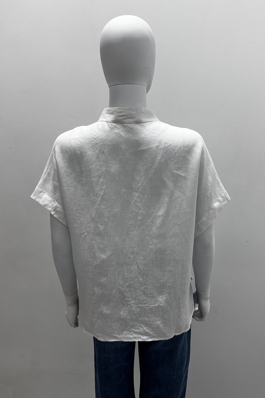 Mary N Max Short Sleeve Linen Blouse