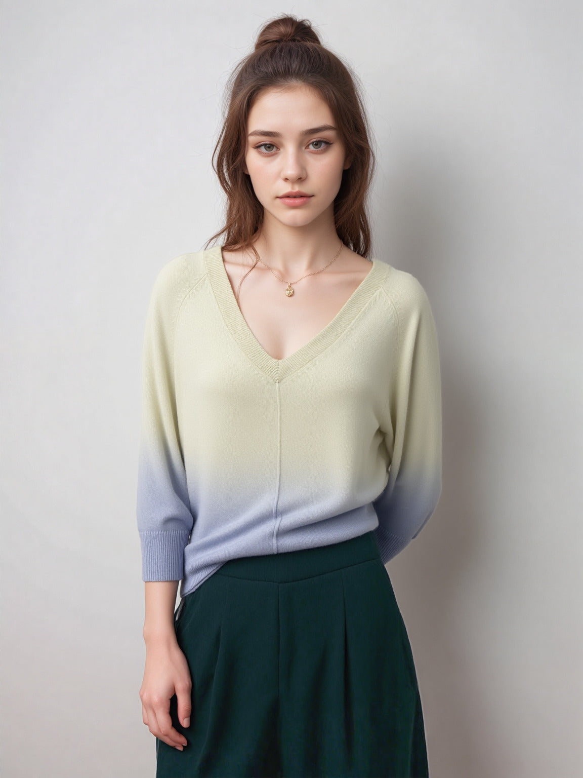Pull en cachemire ombragé tricoté Repeat