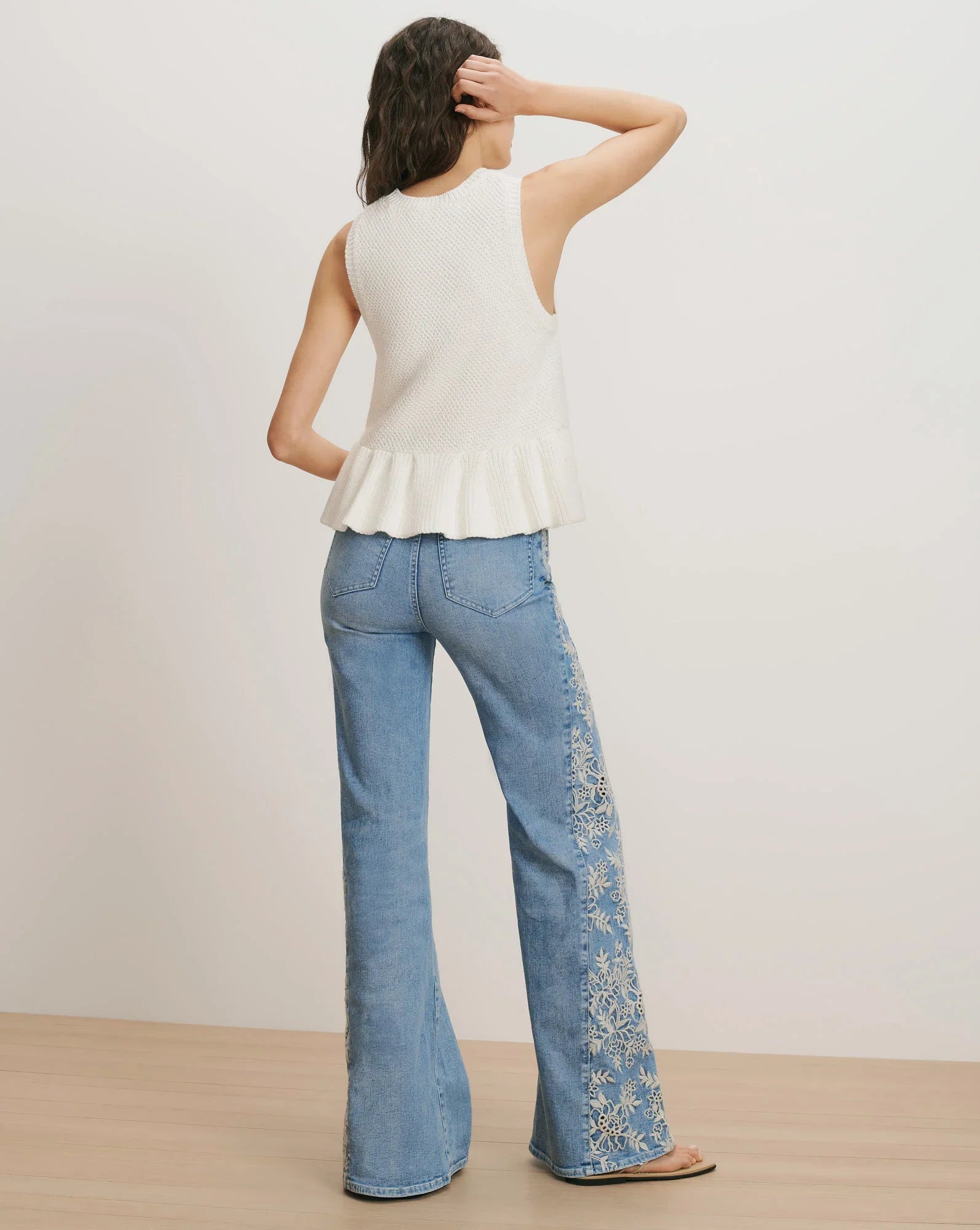 Veronica Beard Nemyah Peplum Tank Top