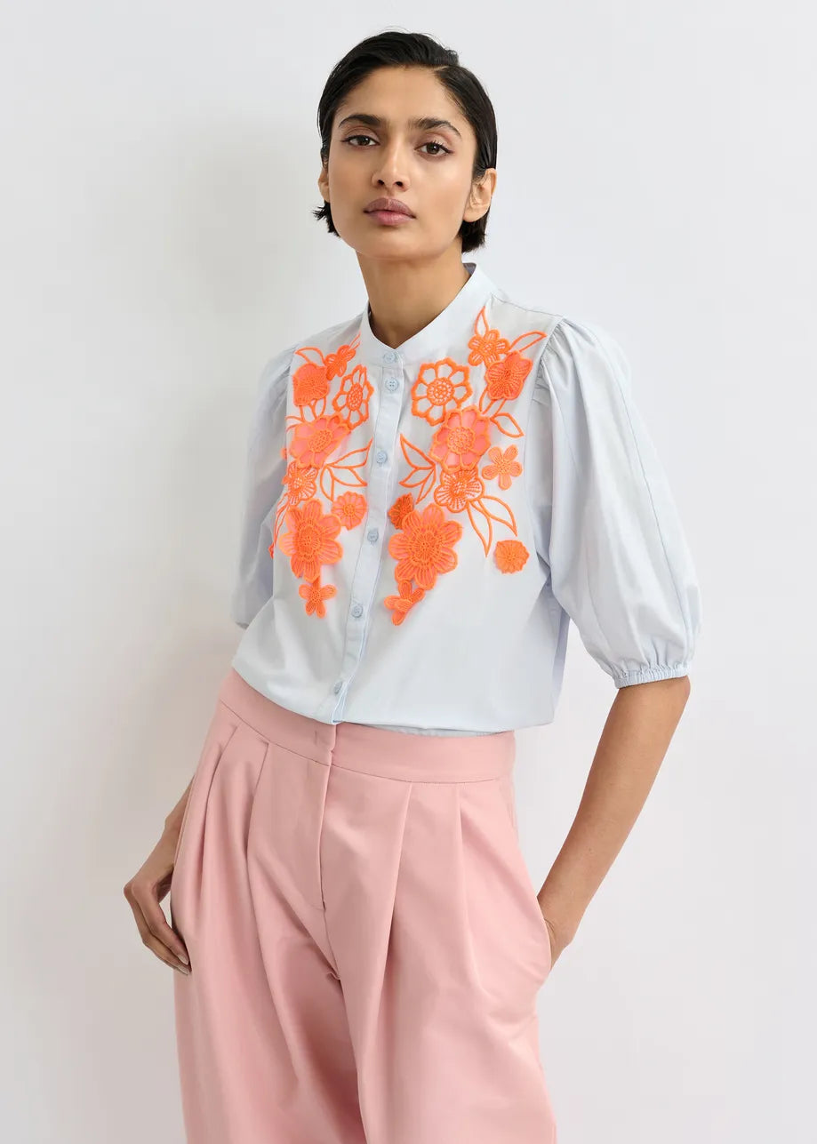Essentiel Antwerp Jorja Pop Up Rose Shirt Lake View