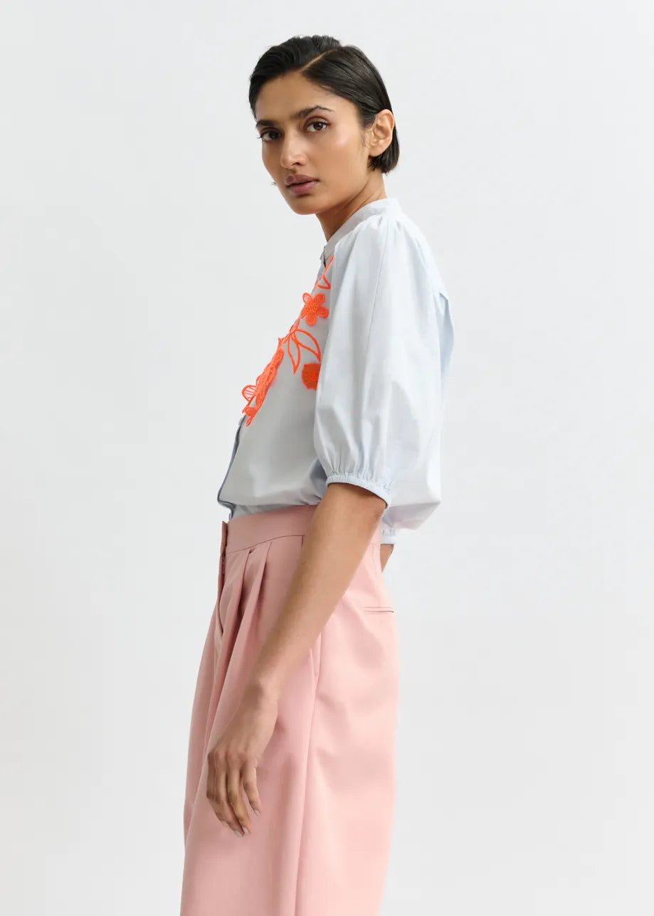 Essentiel Antwerp Jorja Pop Up Rose Shirt Lake View