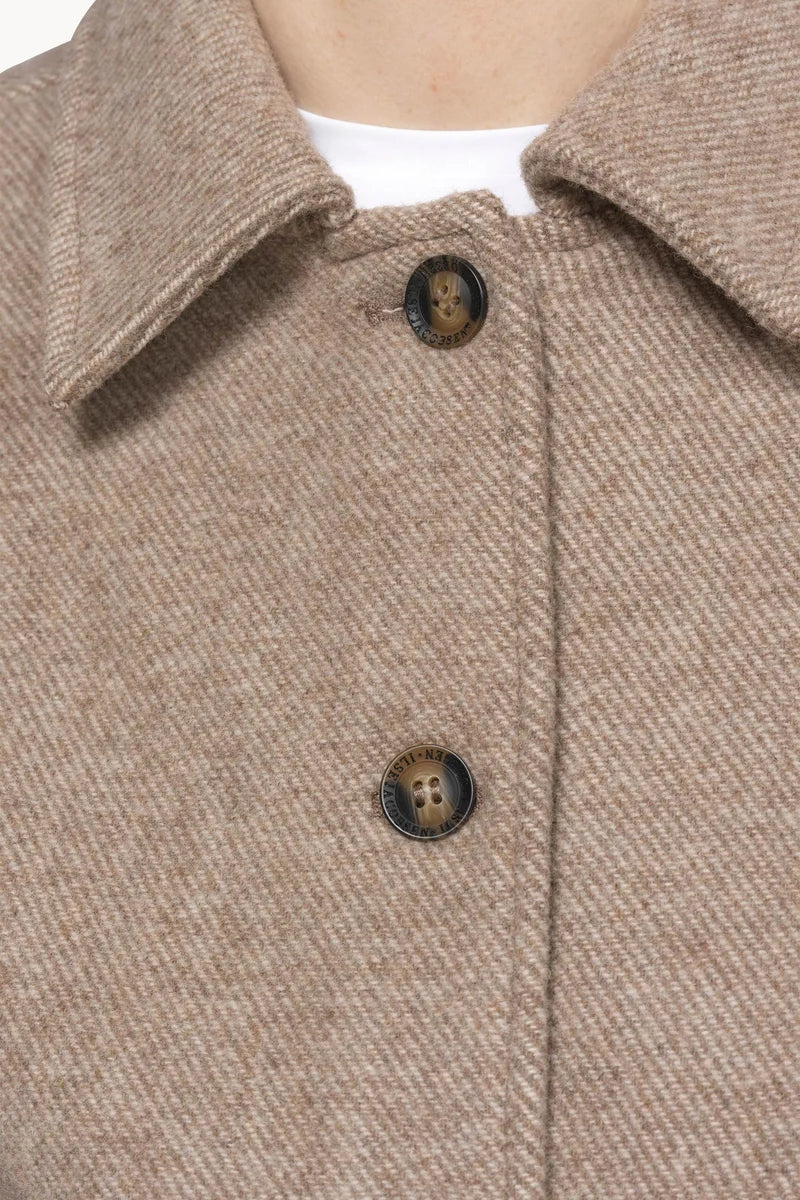 Ilse Jacobsen Short Buttoned Jacket - Greige