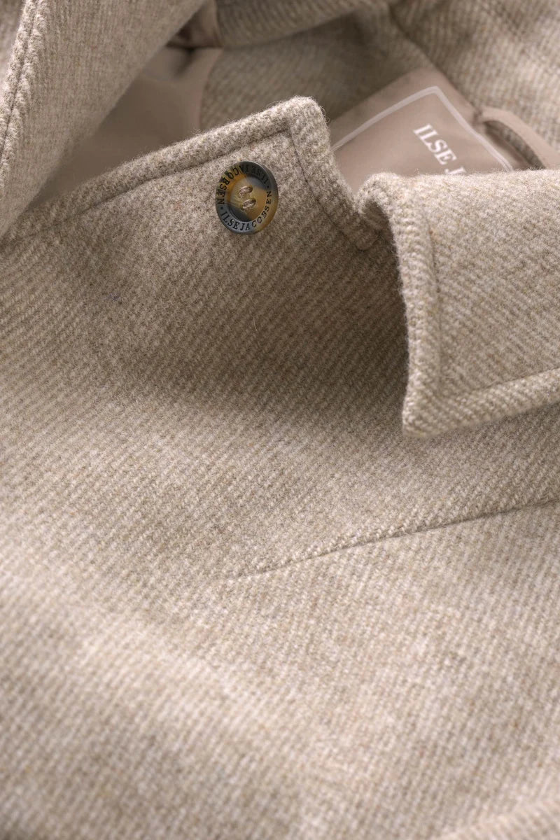 Ilse Jacobsen Short Buttoned Jacket - Greige