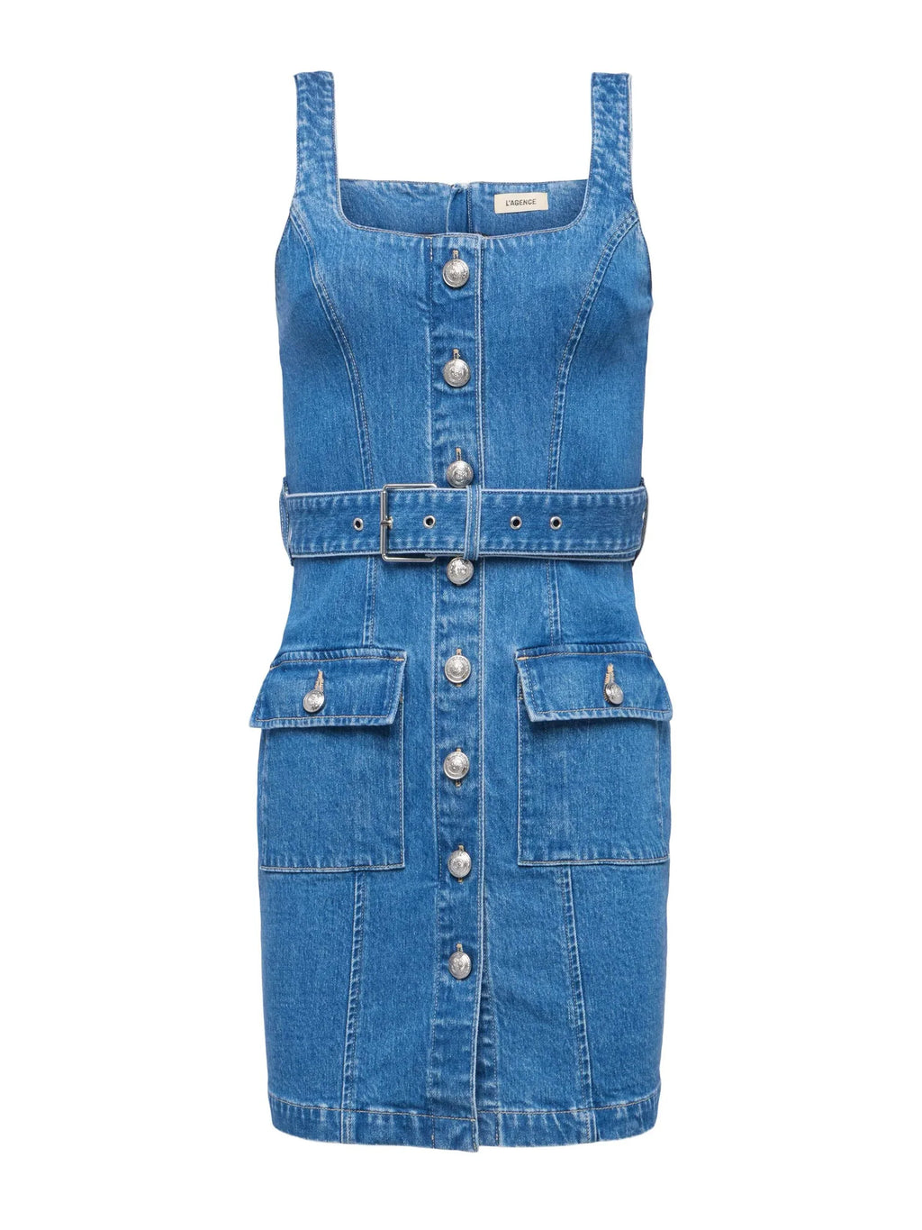 L’Agence Idy Button-Front Dress