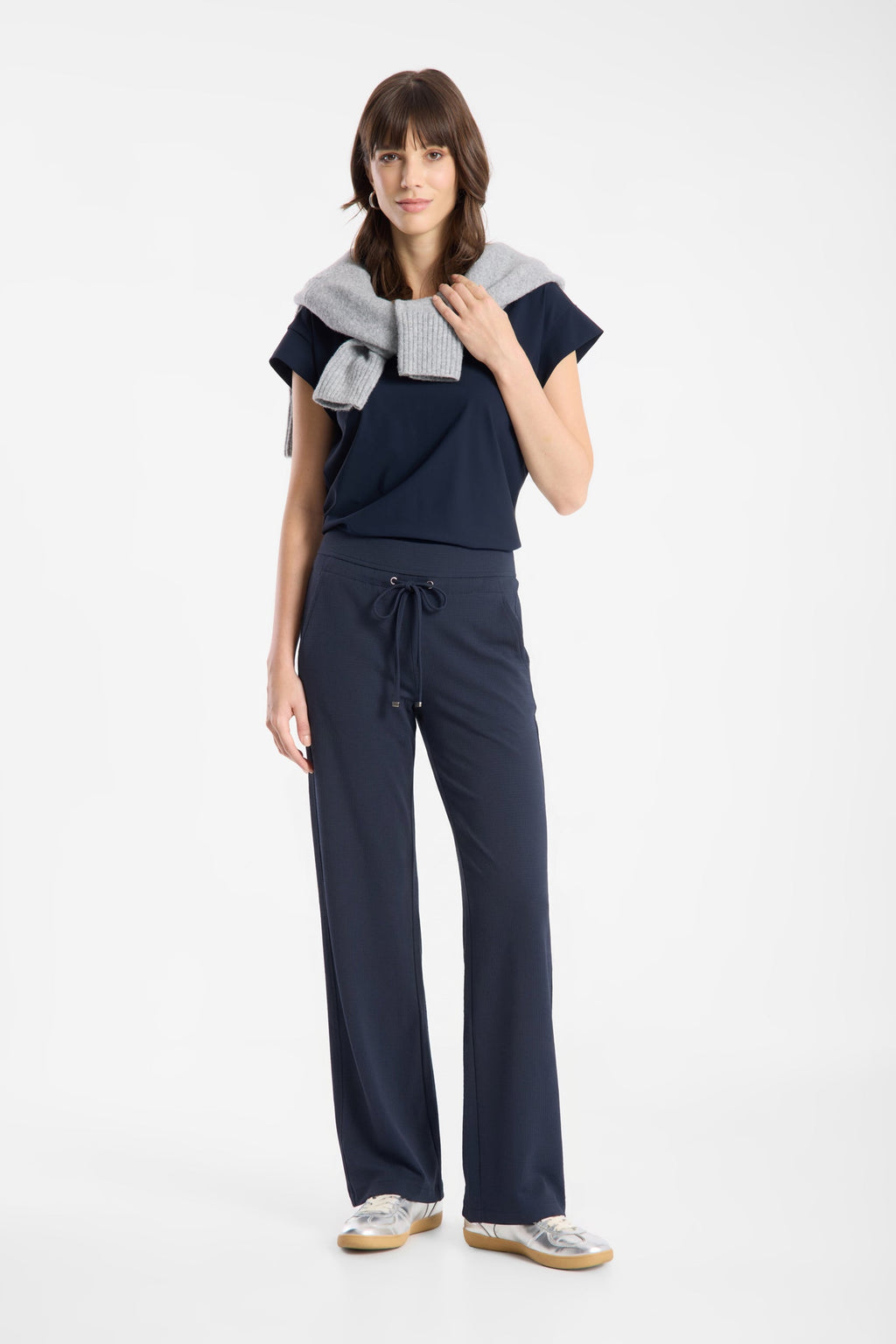 Pantalon droit Raffaello Rossi Candice Bleu marine