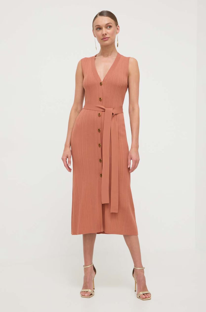 Robe Twinset côtelée sans manches
